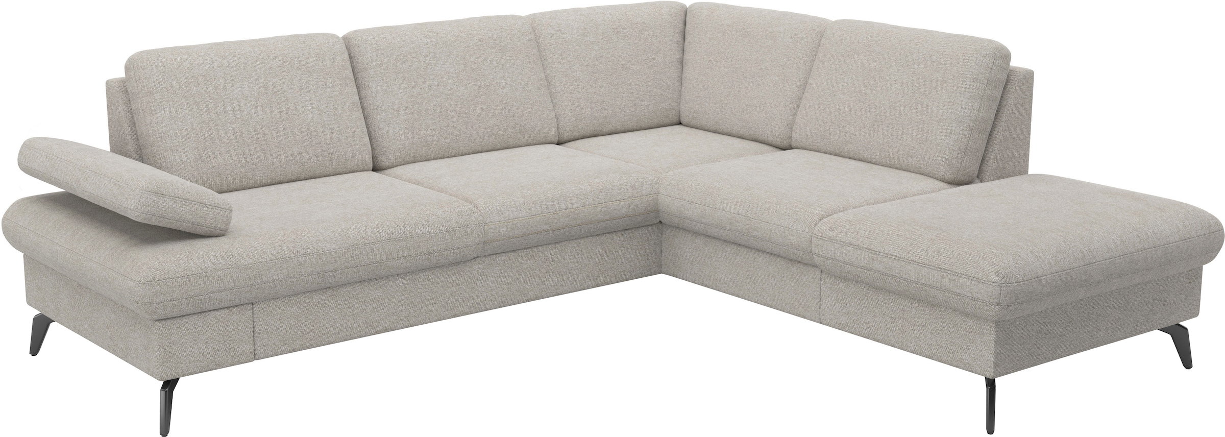 sit&more Ecksofa »Morris Jubi L-Form, B: 238 cm«, mit Armteilfunktion & 1 Zierkissen, optional Bettfunktion
