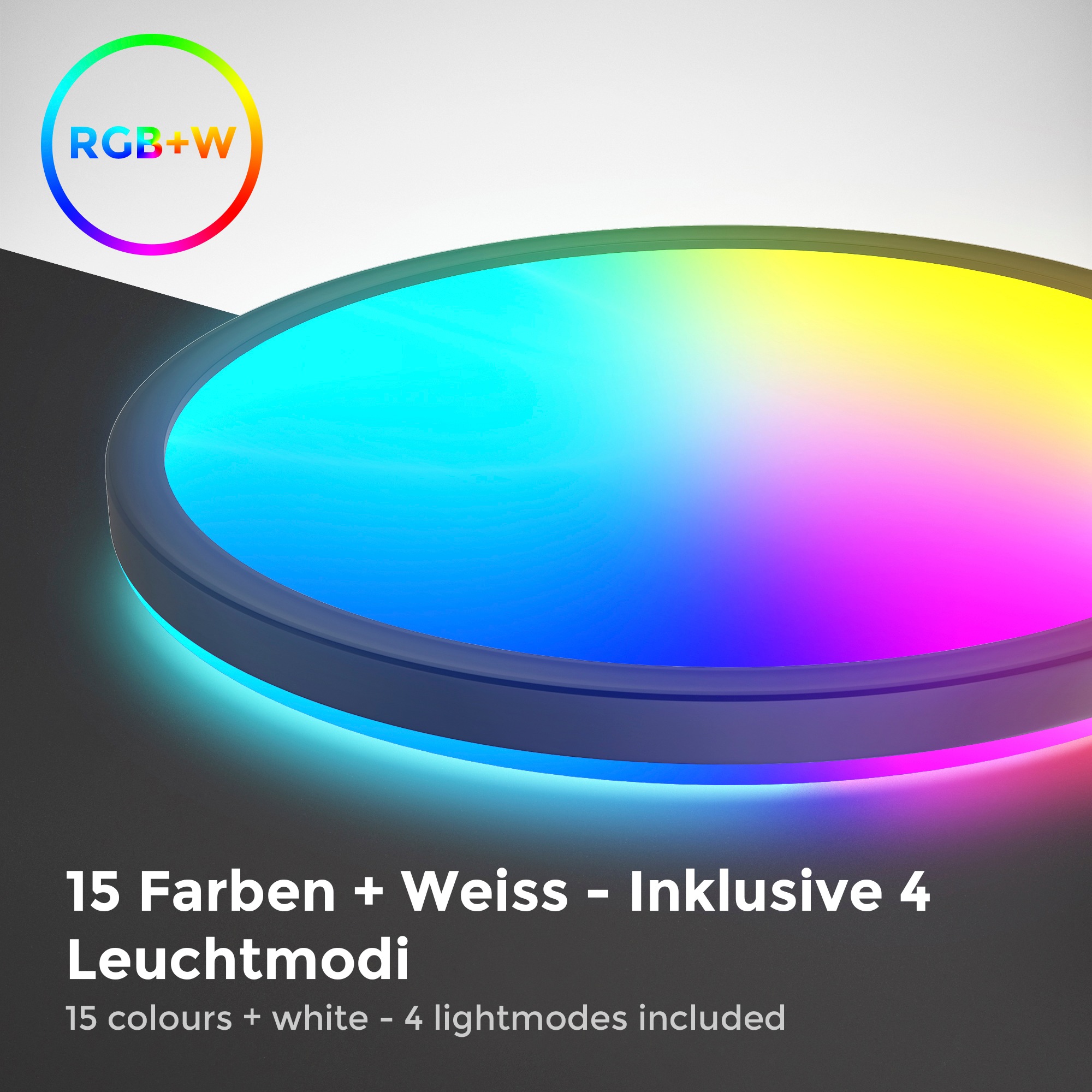 B.K.Licht LED Deckenleuchte mit Hintergrundbeleuchtungseffekt und Fernbedie günstig online kaufen