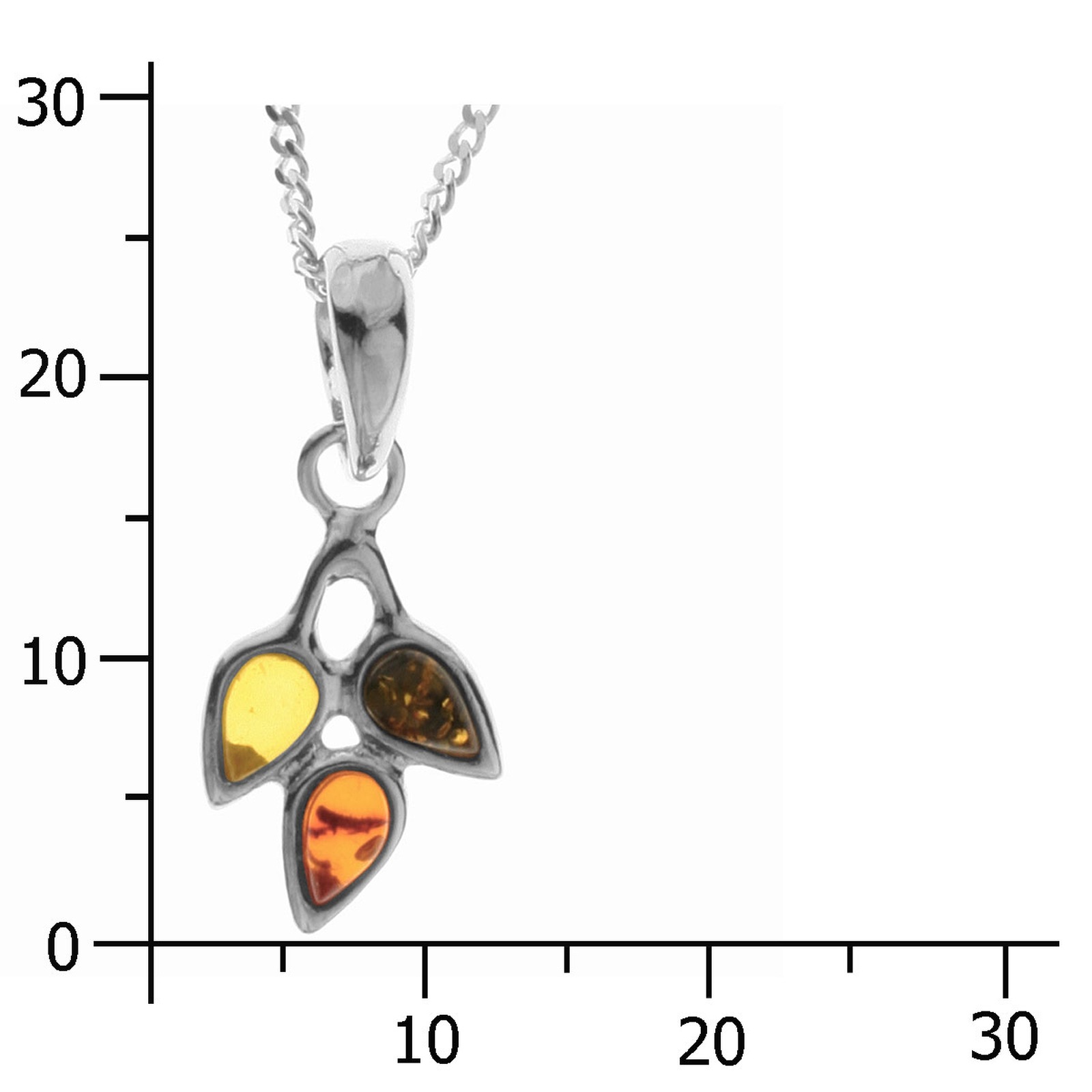 OSTSEE-SCHMUCK Kette mit Anhänger »Ostsee-Schmuck Kette mit Anhänger Greta Kette mit Anhänger Greta«, (2 tlg.)