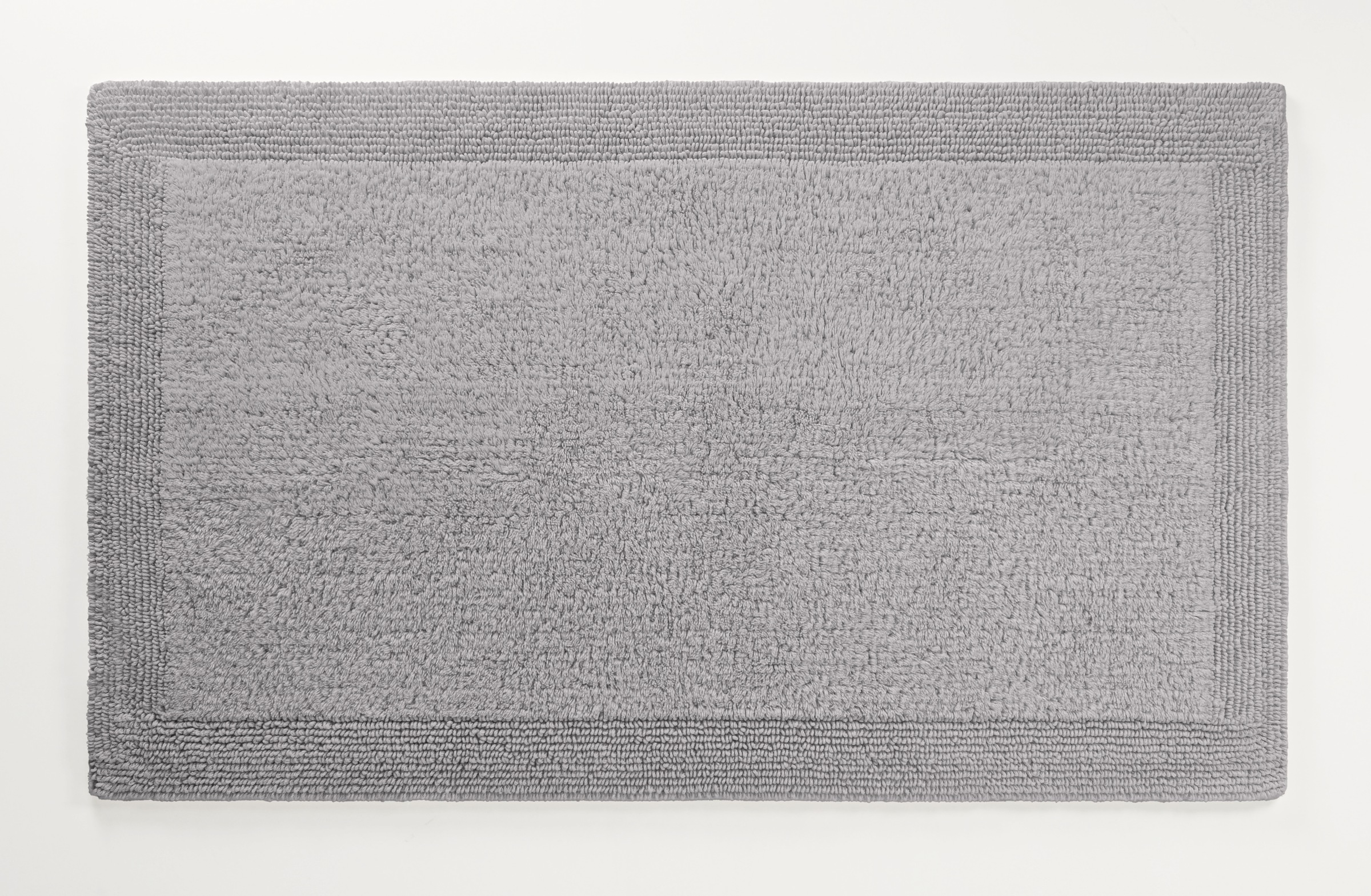 my home Badematte »Kapra, Badvorleger, Badezimmer Teppich«, beidseitig nutzbar-fußbodenheizungsgeeignet-strapazierfähig, mit Bordüre, Badteppich, Badematte, Baumwolle