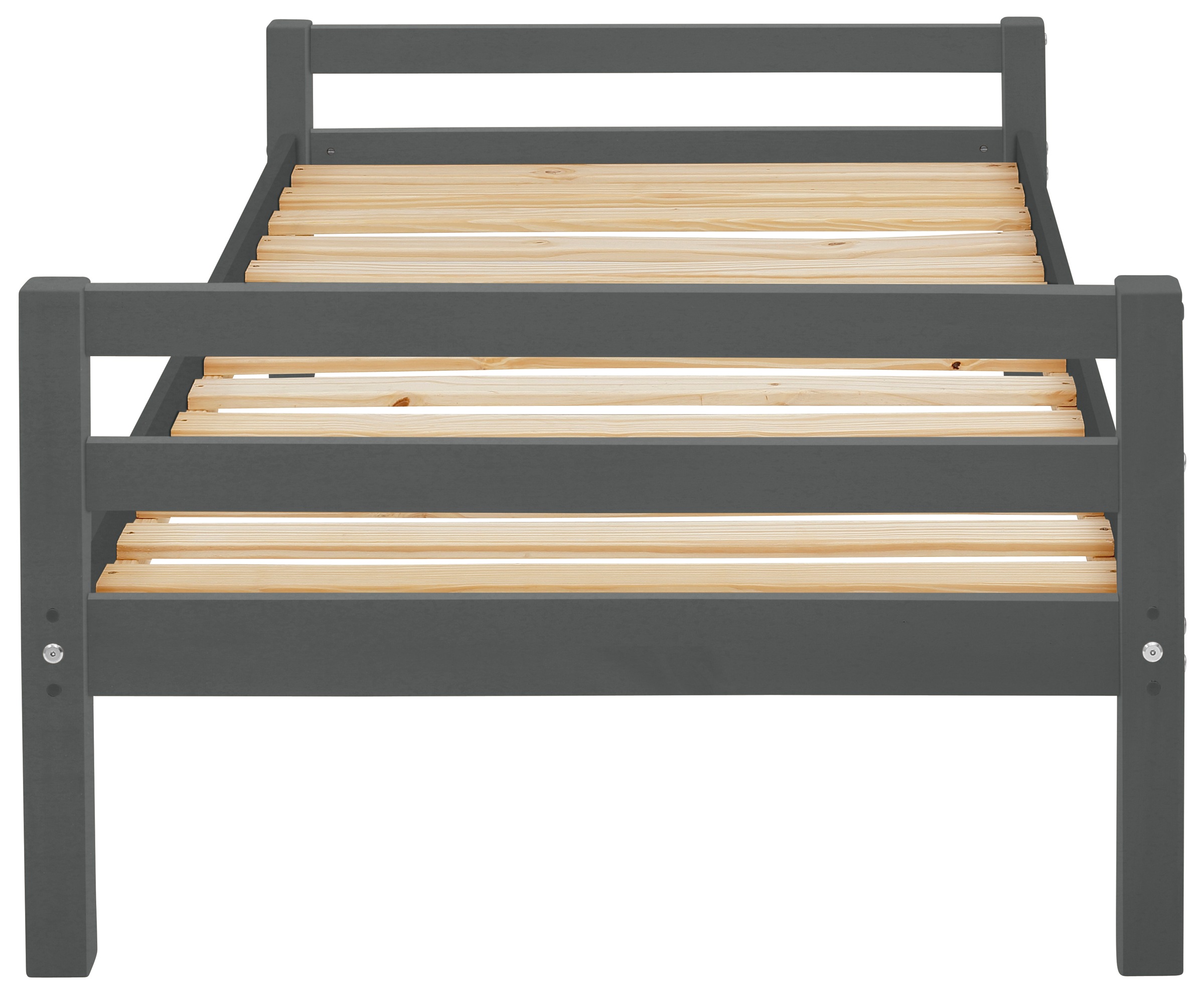 Lüttenhütt Kinderbett »Alpi«, Einzelbett aus schönem Kiefernholz, Lattenrost, Liegefläche 90x200 cm