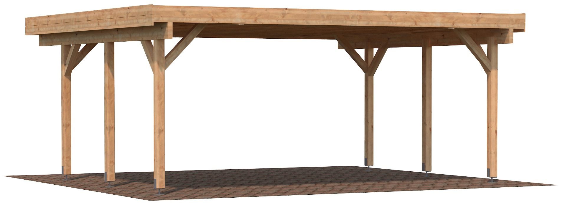 Palmako Doppelcarport »Karl«, Holz, hellbraun kaufen