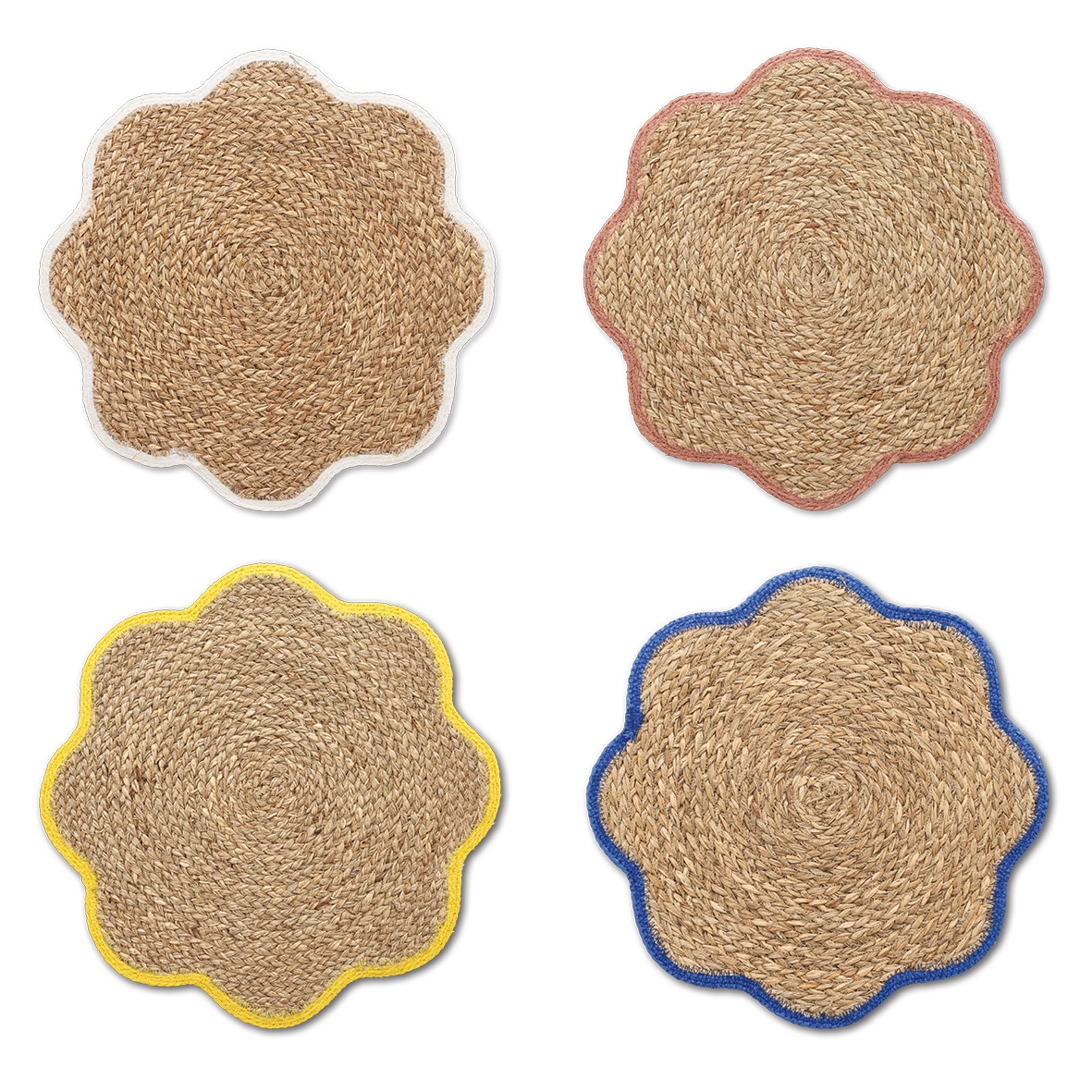 Zeller Present Platzset »Tischset 4tlg., Grasgeflecht, ca. Ø 38,5 cm«