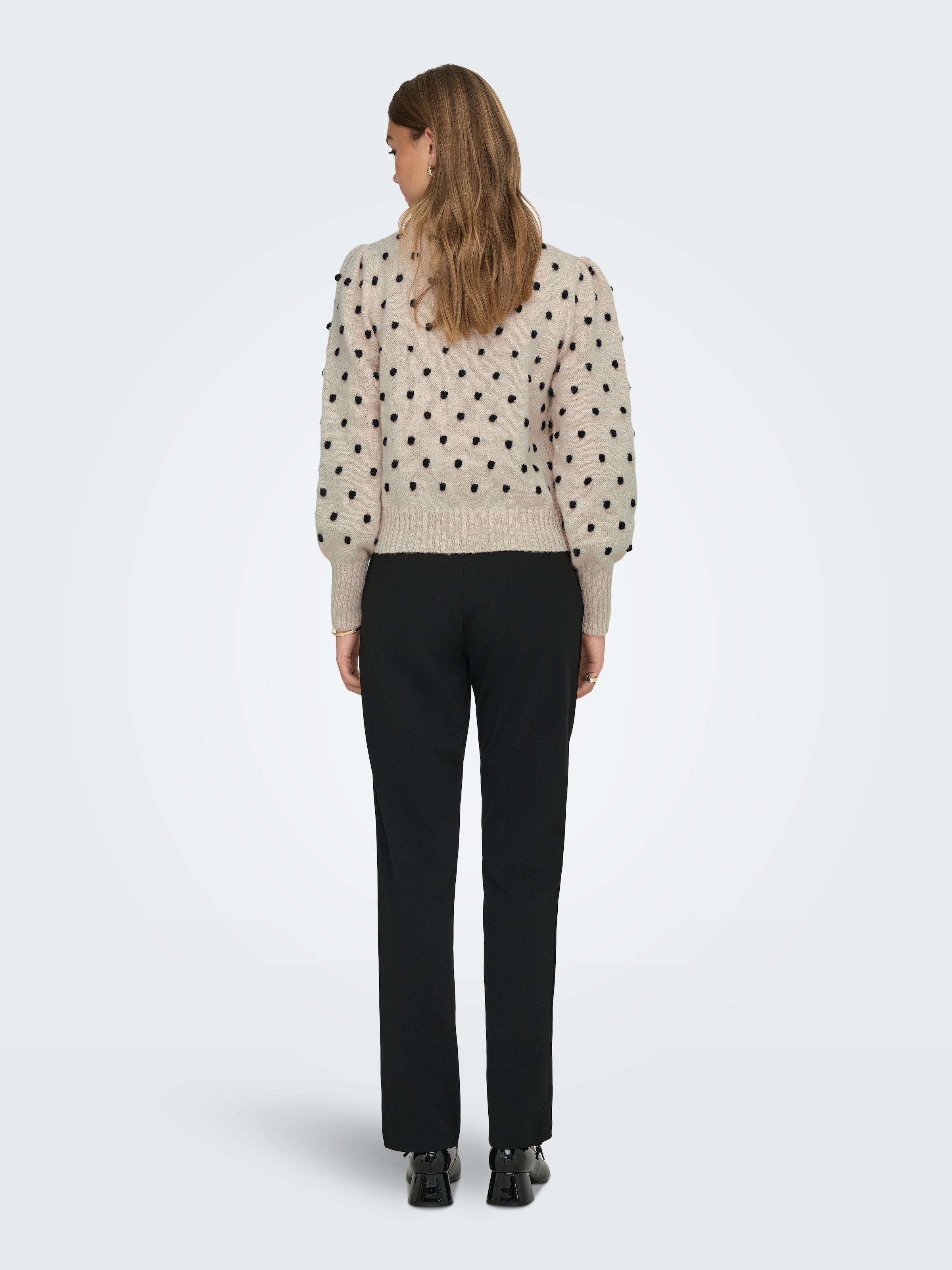 JDY Rundhalspullover »JDYSIGRID LIFE L/S ON PUFF PULL KNT NOOS« in gepunkteter Optik