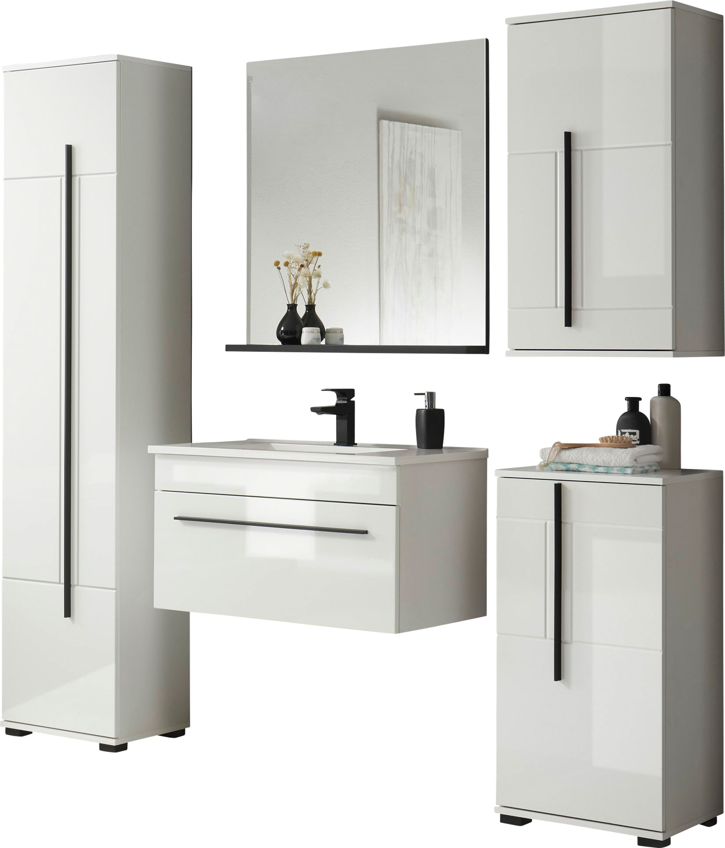 INOSIGN Badmöbel-Set »Cantara, Bad im modernen Design, 5-teiliges Badezimme günstig online kaufen