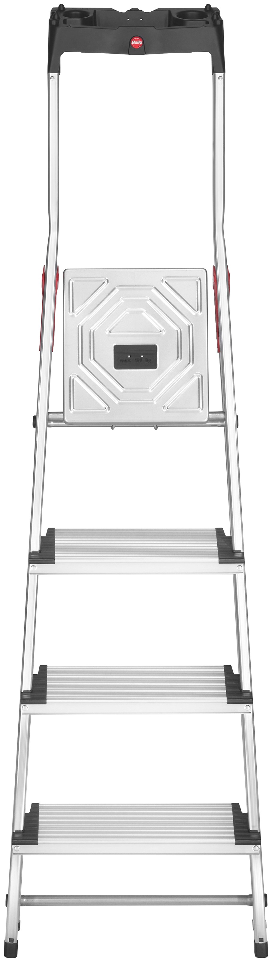 Hailo Stehleiter »L80 ComfortLine«, Alu-Sicherheits-Stehleiter 4 Stufen