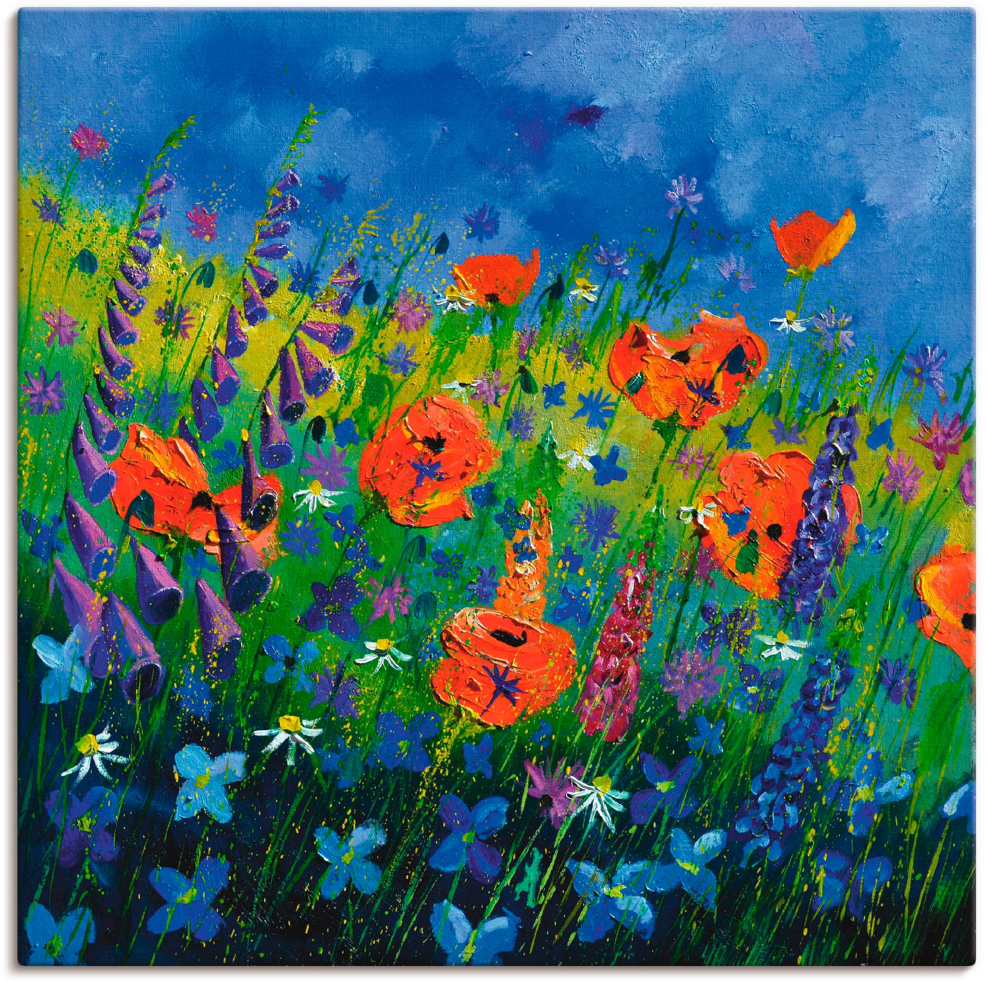Artland Leinwandbild »Mein Garten«, Blumenwiese, (1 St.), auf Keilrahmen ge günstig online kaufen