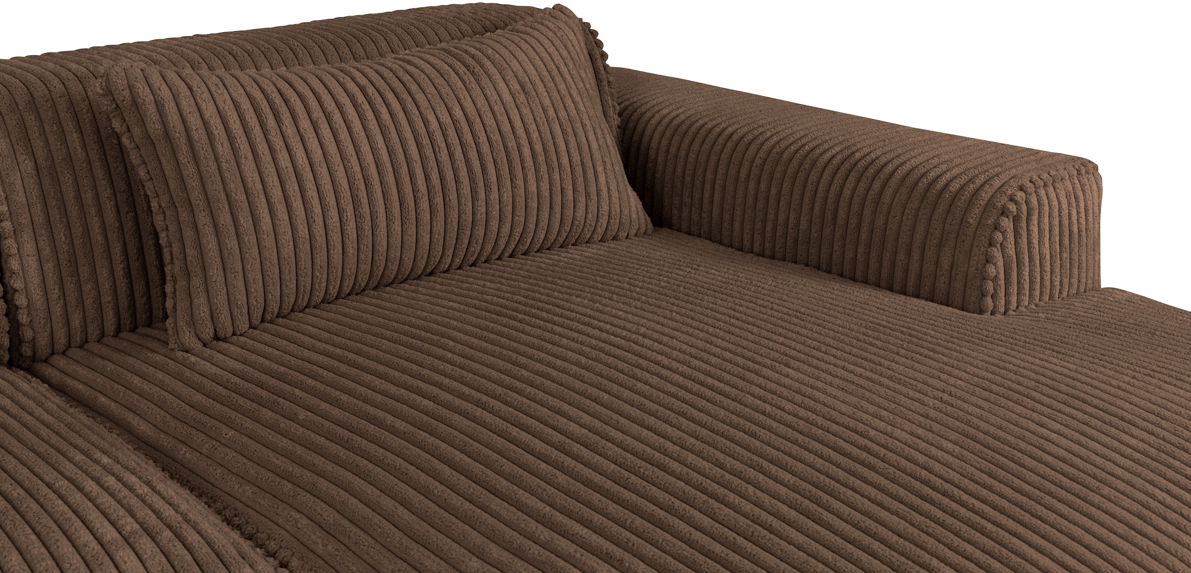 exxpo - sofa fashion Ecksofa »Billund modernes Designsofa, bequem und elegant, Breite 294cm, L-Form« modern, L-form, Wellenfedern, inklusive 2x Nierenkissen