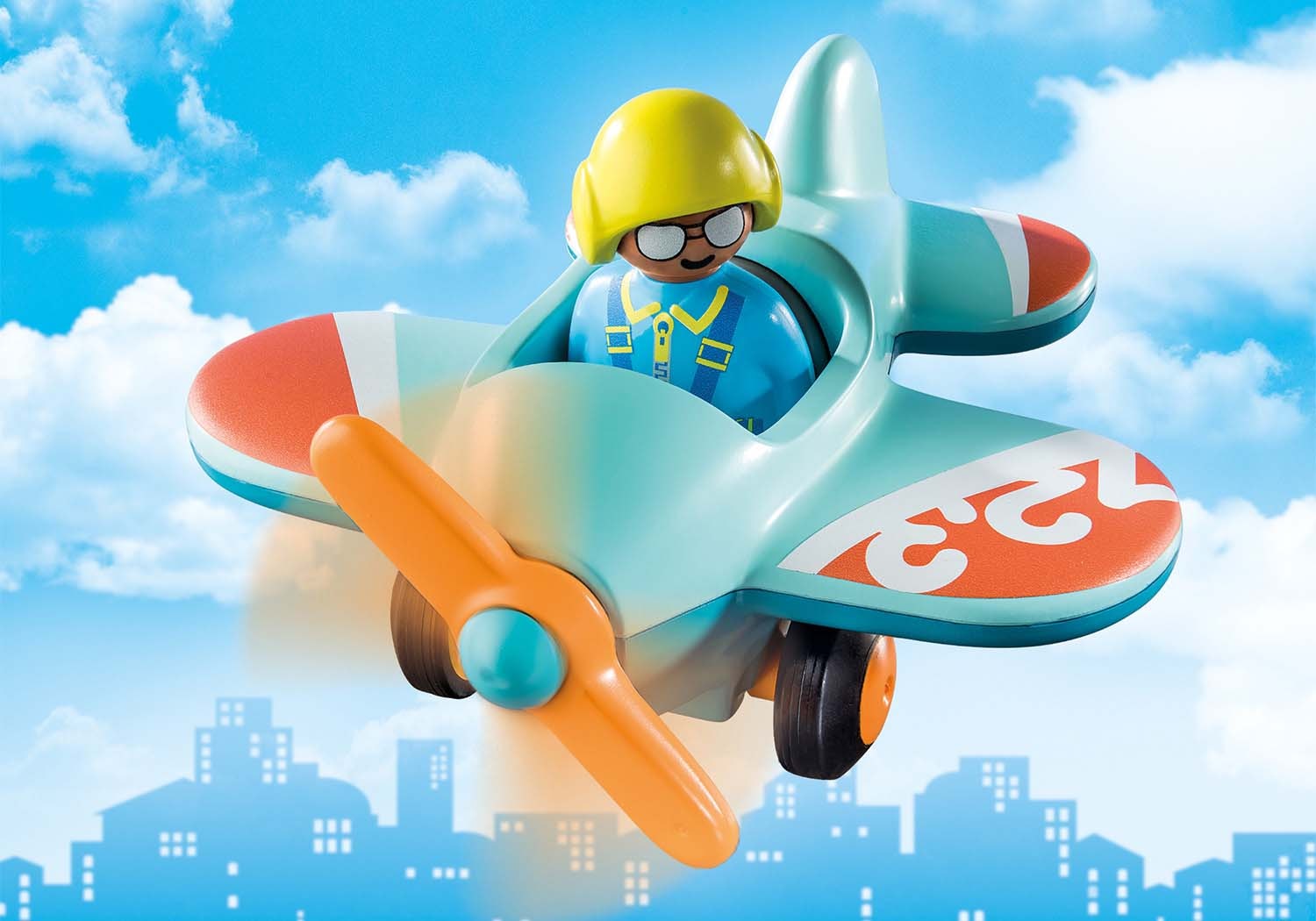 Playmobil® Konstruktions-Spielset »Flugzeug (71159), Playmobil 1-2-3«, (2 St.), Made in Europe