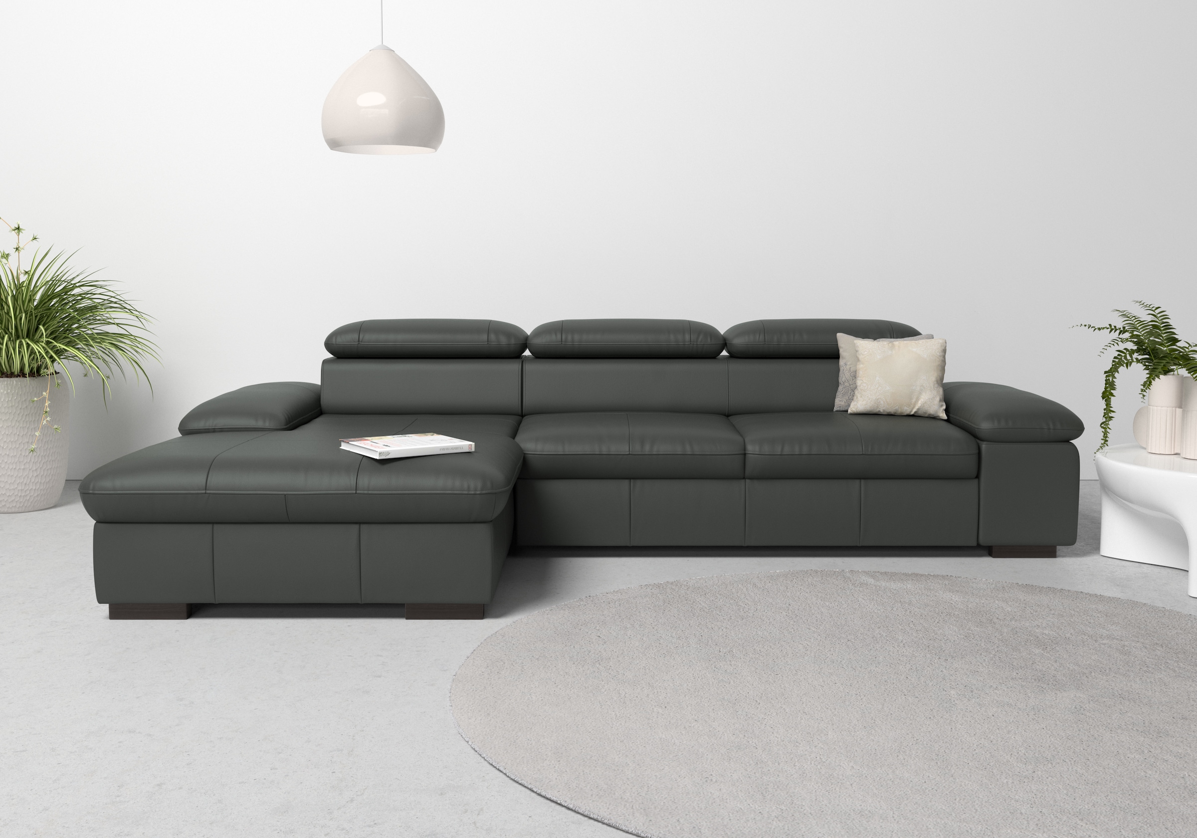Home affaire Ecksofa »Alberto L-Form«, mit Kopfteilverstellung, wahlweise m günstig online kaufen