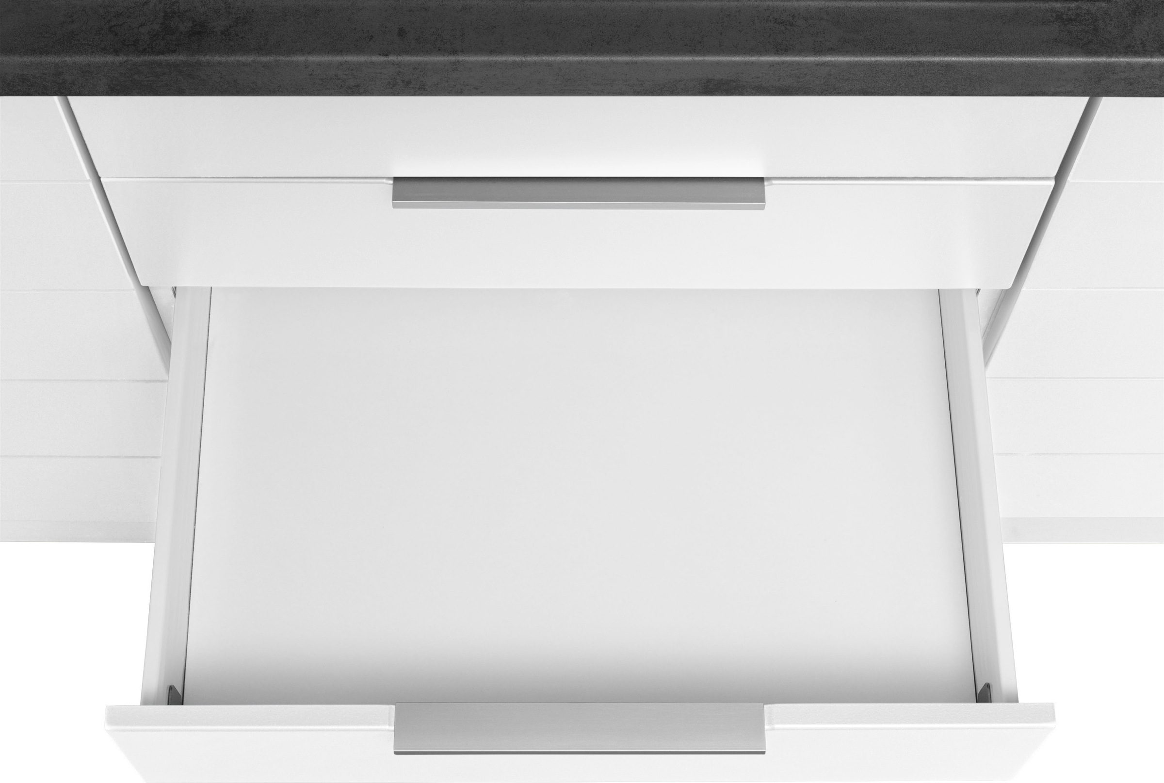 KOCHSTATION Küchenzeile »KS-Luhe«, 360 cm breit, wahlweise mit oder ohne E-Geräten, gefräste MDF-Fronten