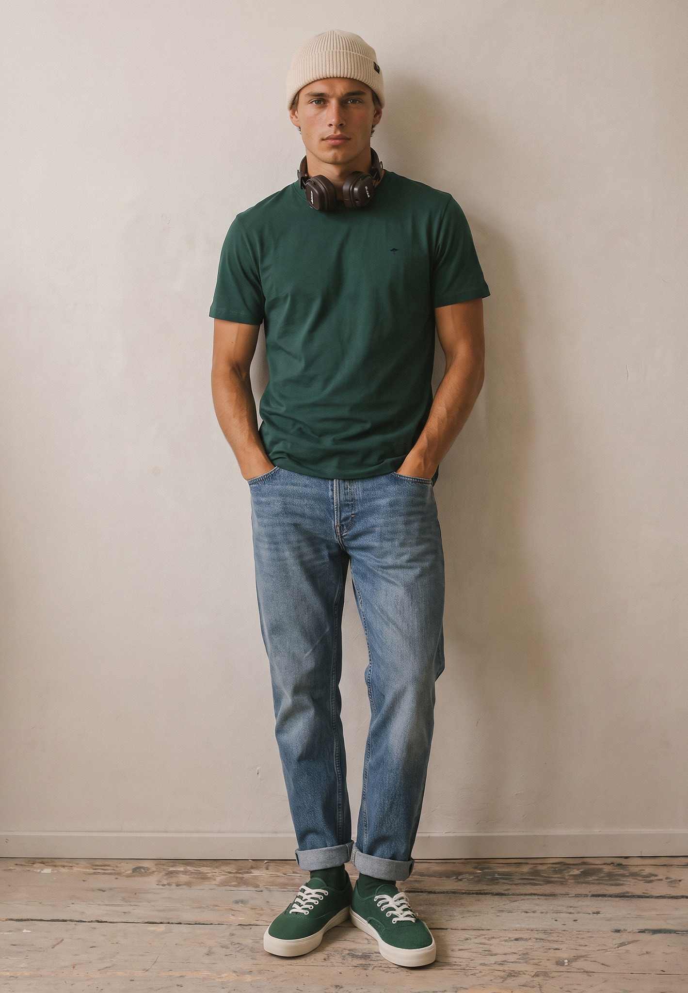FYNCH-HATTON T-Shirt mit Logo-Stickerei