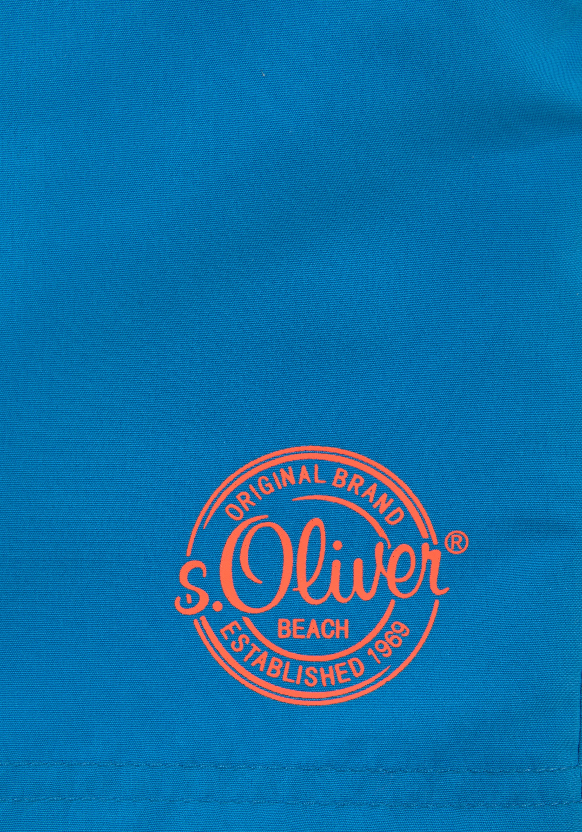 s.Oliver Badeshorts, mit seitlichem Logodruck