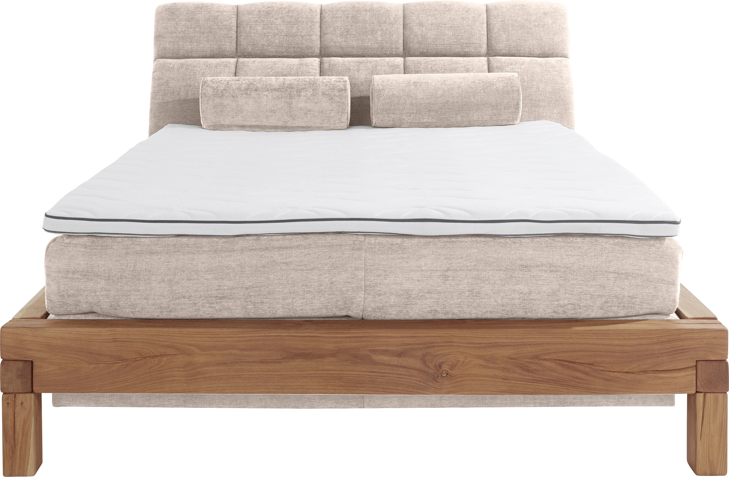 Home affaire Boxspringbett »Villads«, Liegefläche: 160/200 cm aus Balkeneiche, Inside-Boxspring-Unterbau