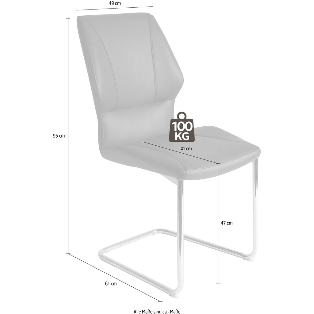 Homexperts Esszimmerstuhl »Amelie«, (Set), 2 St., Kunstleder