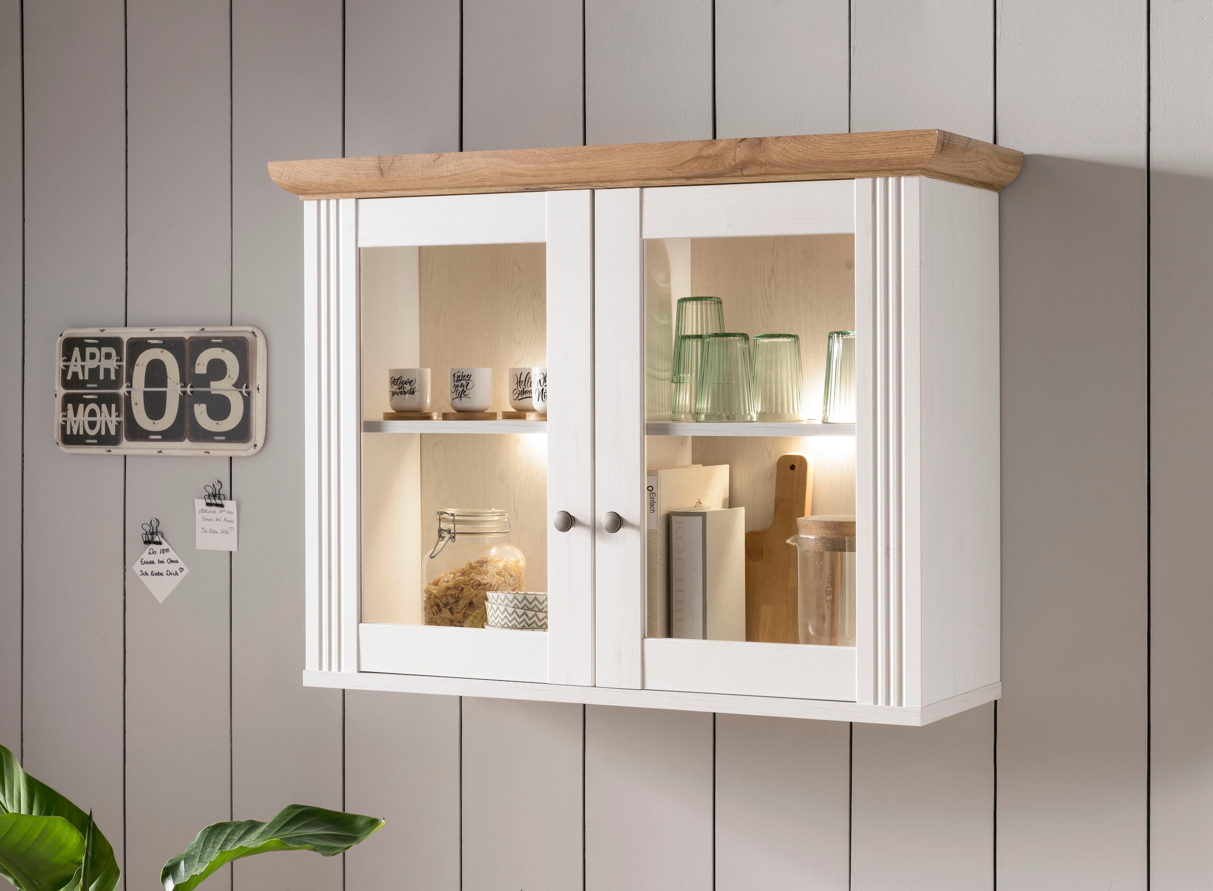 KOCHSTATION Hängeschrank »Westminster«, im romantischen Landhausstil, Breite 96 cm