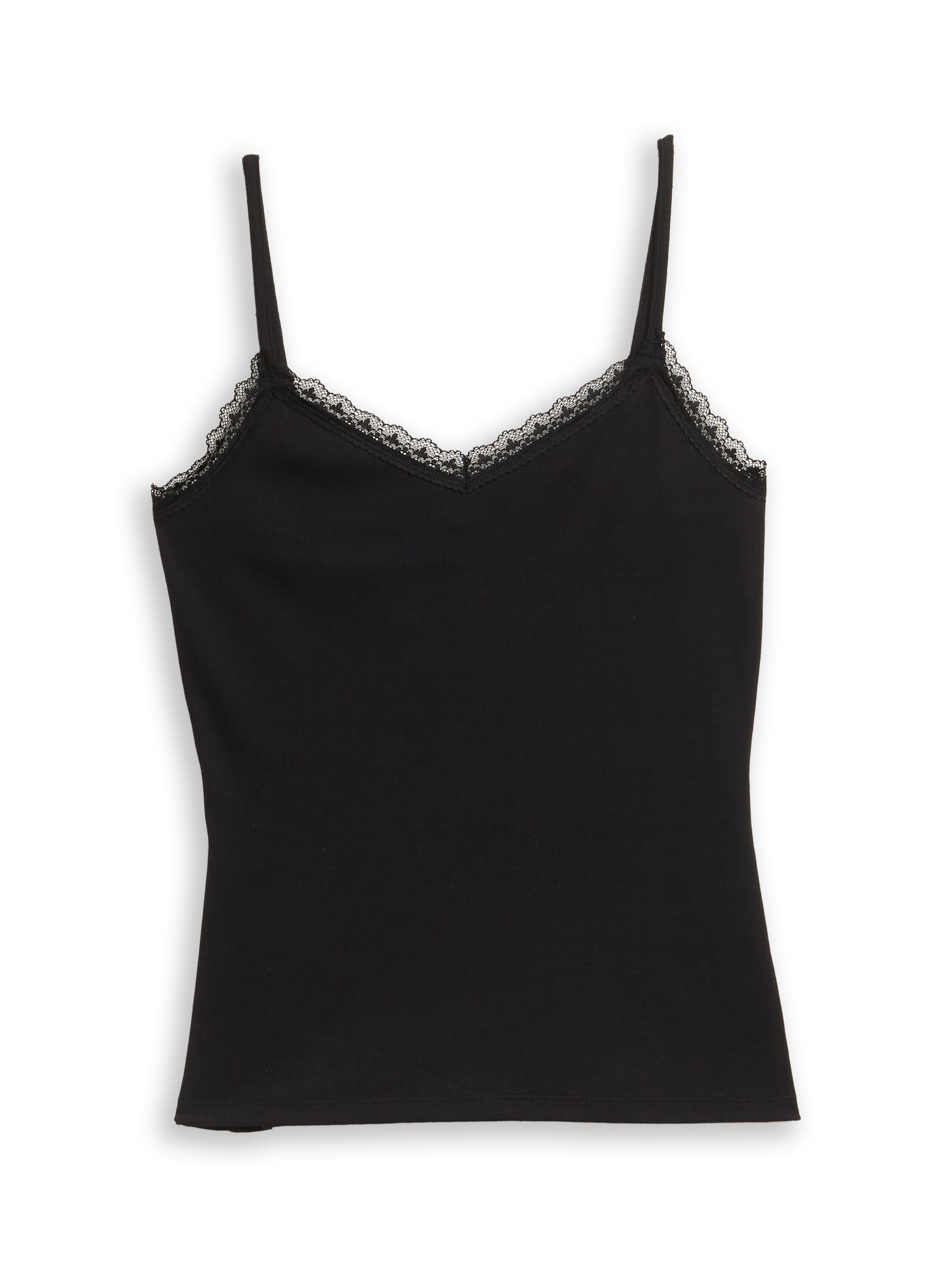 TOM TAILOR Denim Spaghettitop Sommertop mit Spitze