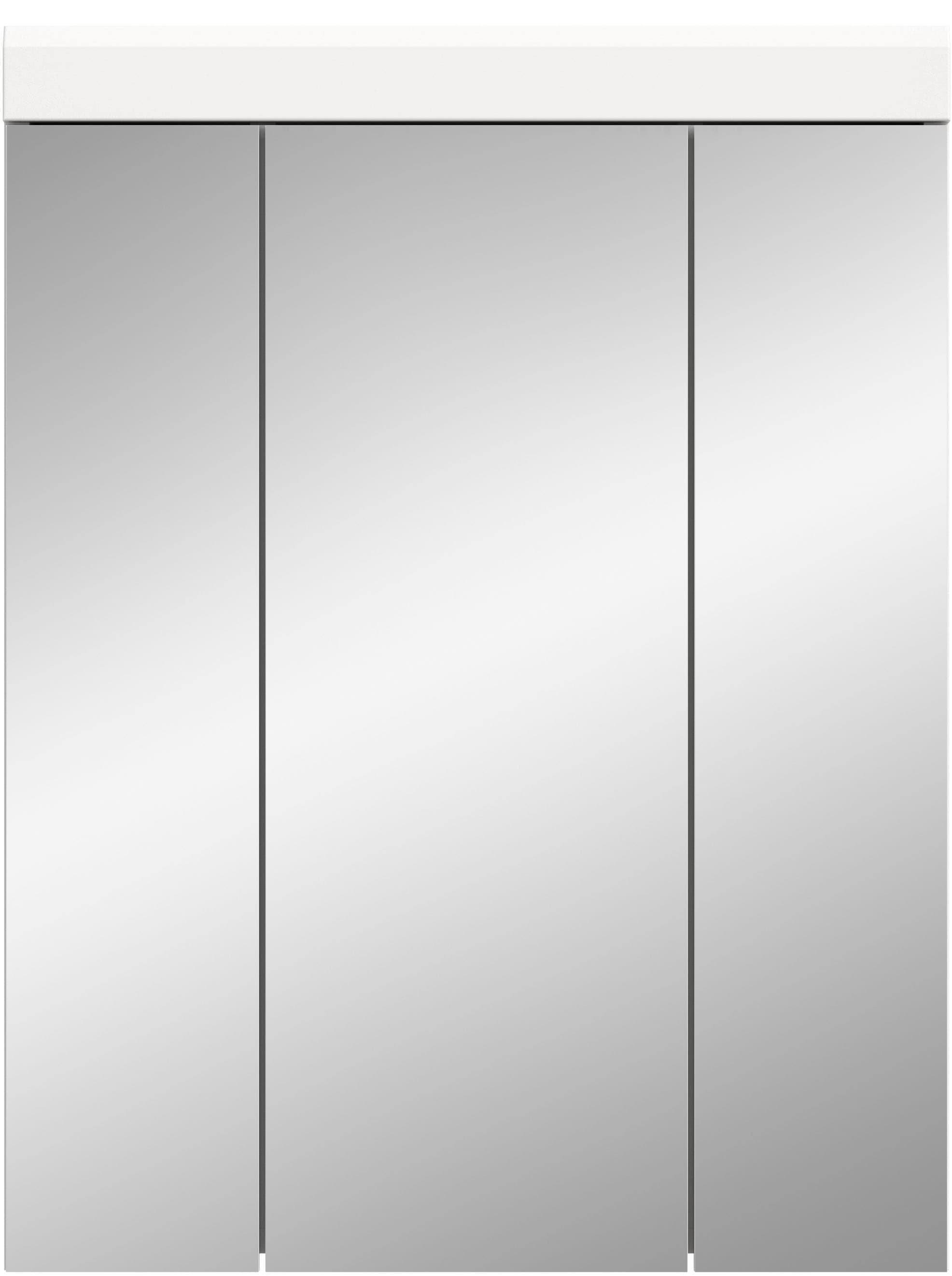 INOSIGN Badezimmerspiegelschrank »Siena, Breite 60cm, 3 Spiegeltüren, 9 Fächer, 6 Einlegeböden«, in verschiedenen Farben erhältlich, Badmöbel, Spiegel, Badschrank, Bad
