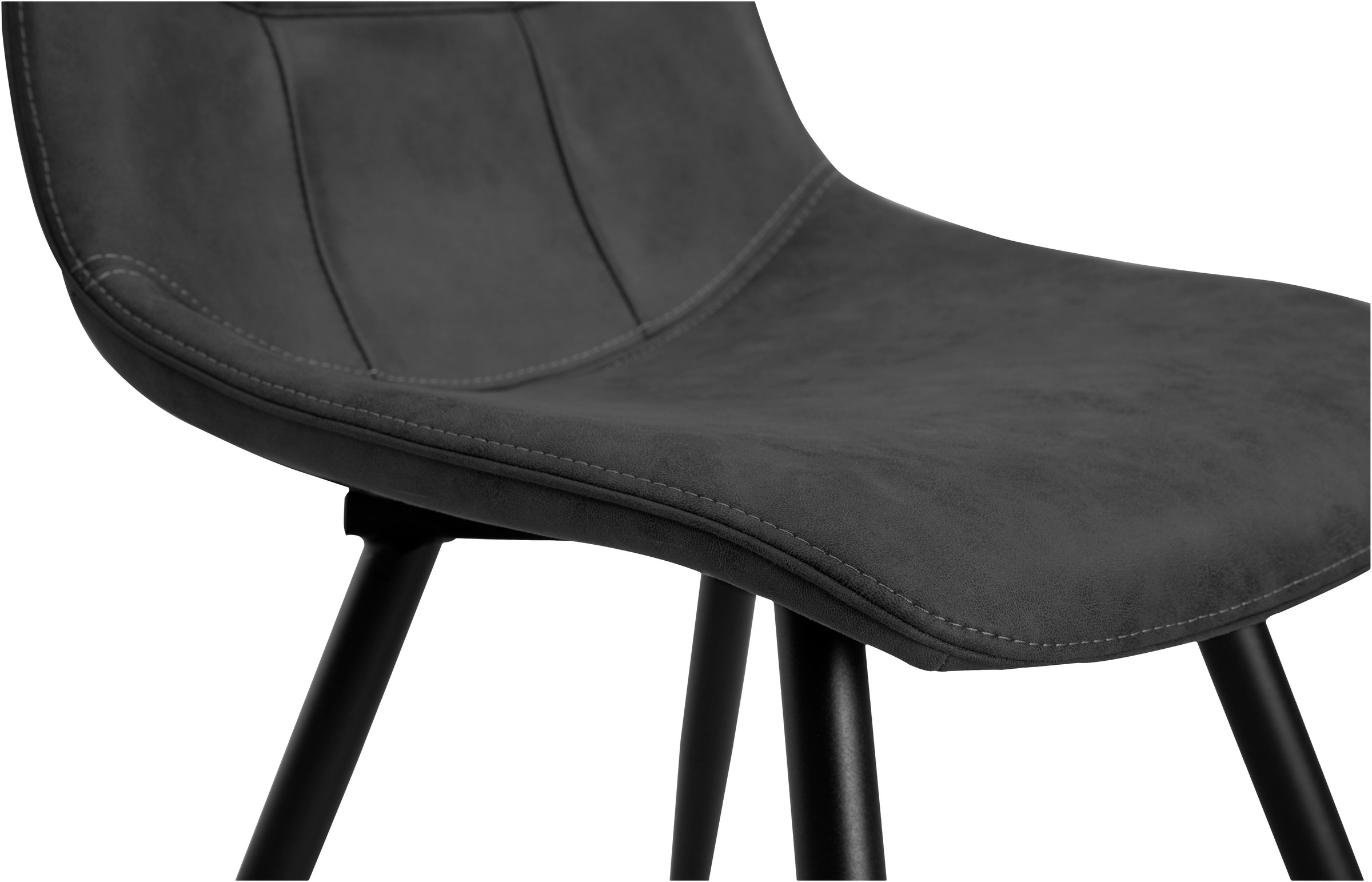 OMG Design Esszimmerstuhl »Peak«, (Set), 2 St., Stoff, moderne Sitzschale in Microfaser Lederoptik