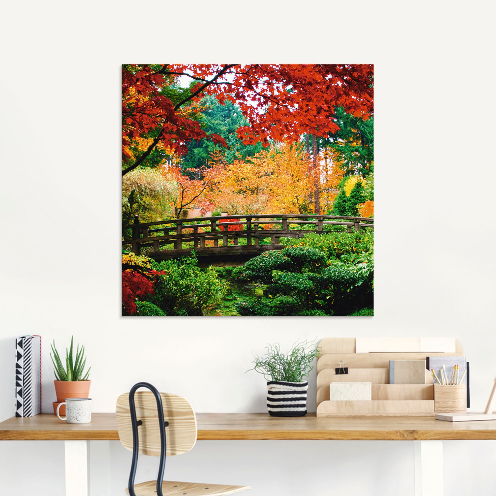 Artland Glasbild »Eine Brücke im japanischen Garten« Brücken 1 Stk. tlg. in günstig online kaufen