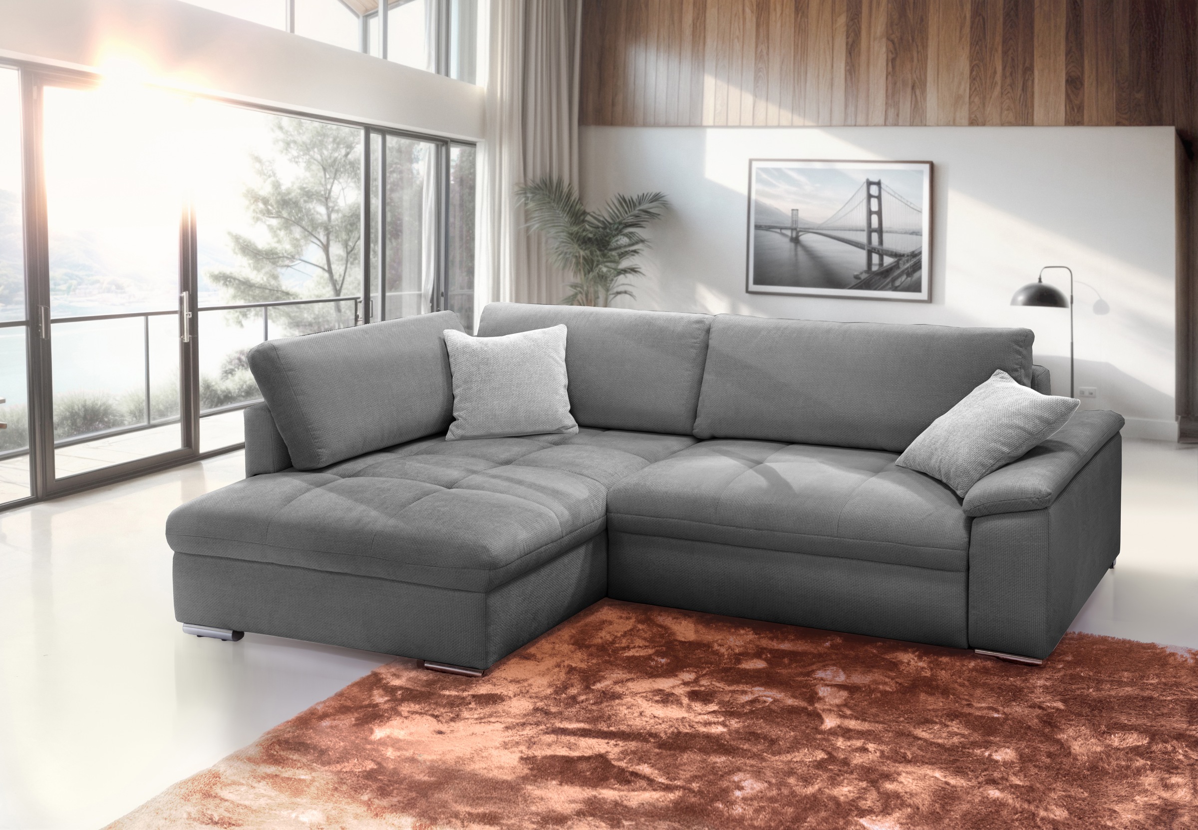 exxpo - sofa fashion Ecksofa »Casa Grande inkl. Bettfunktion, Bettkasten, O günstig online kaufen