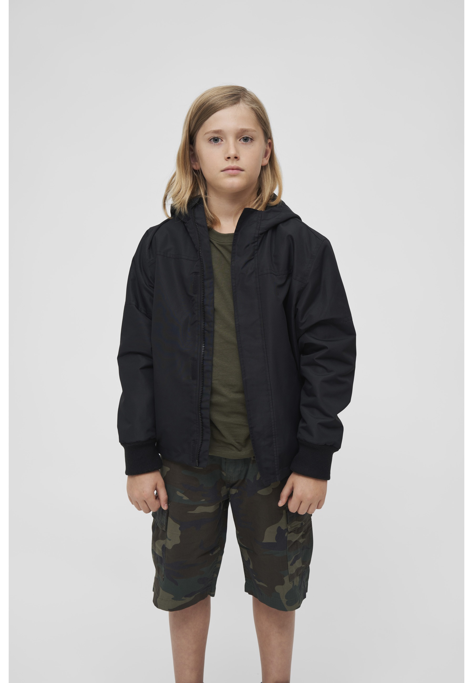 Brandit Allwetterjacke »Brandit Unisex Kids Windbreaker Frontzip« 1 Stk. tlg. mit Kapuze
