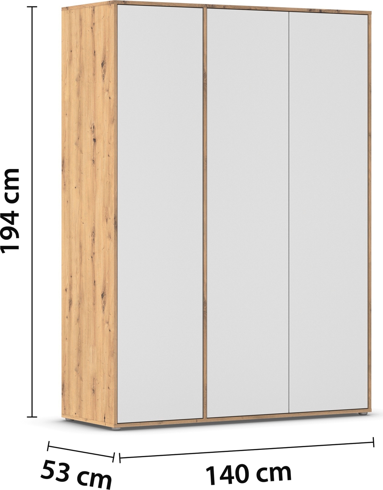 rauch Drehtürenschrank »Kleiderschrank Schrank Garderobe Wäscheschrank NABILA viel Stauraum«, (in 3 verschiedenen Ausstattungen BASIC/CLASSIC/PREMIUM), in 2 Breiten mit Push-to-Open Funktion TOPSELLER MADE IN GERMANY