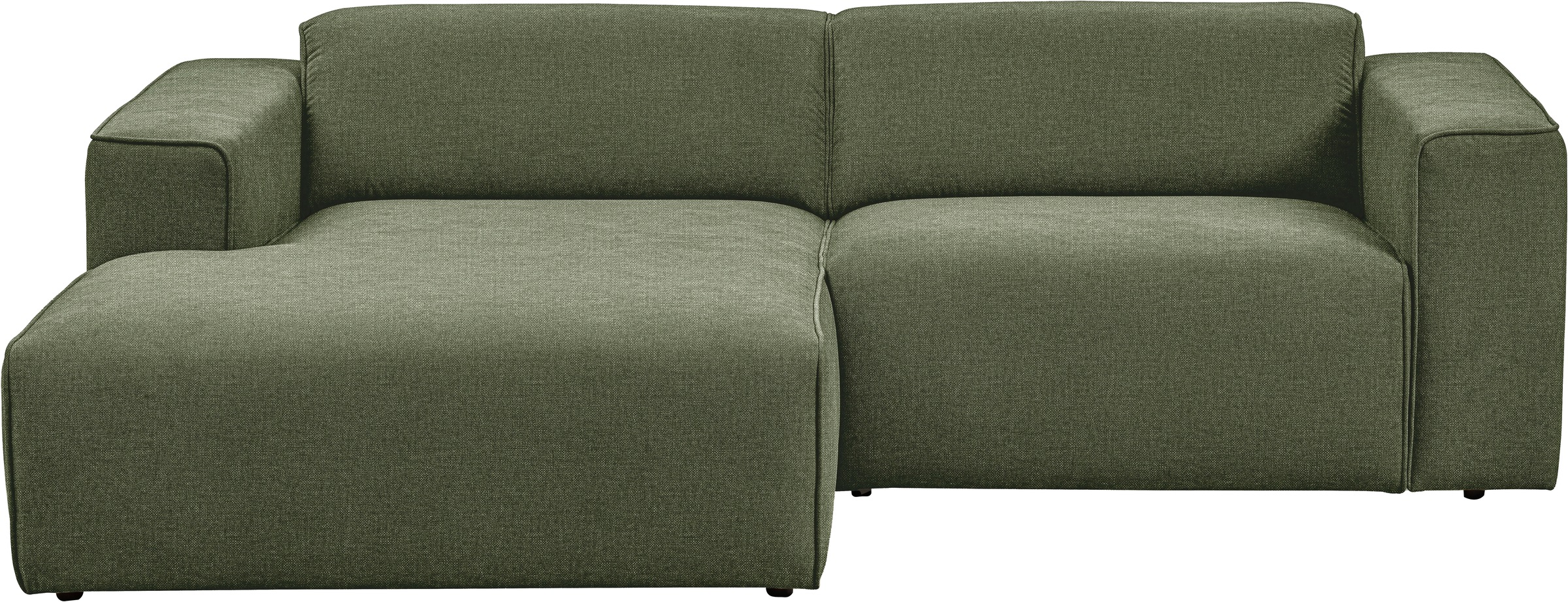 andas Ecksofa »Noord mit Kedernaht, Breite 234 cm«, Cord, Struktur, Webstoff, mit Wellenunterfederung, Massivholzrahmen
