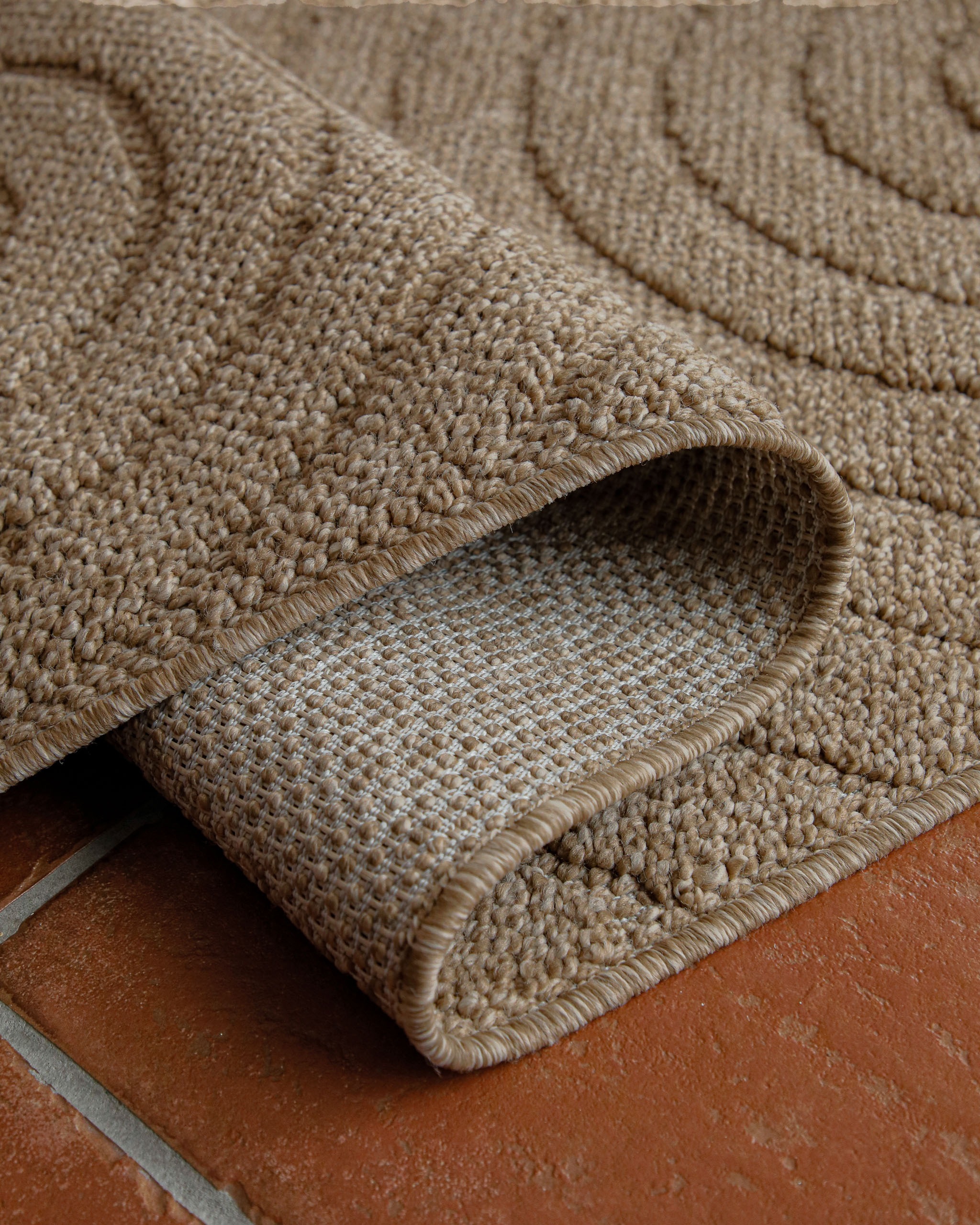 Wecon home Teppich »Monoq« rechteckig 12 mm Höhe Flachgewebe, wetterfest, Retro Design, robust, In- & Outdoor Teppich