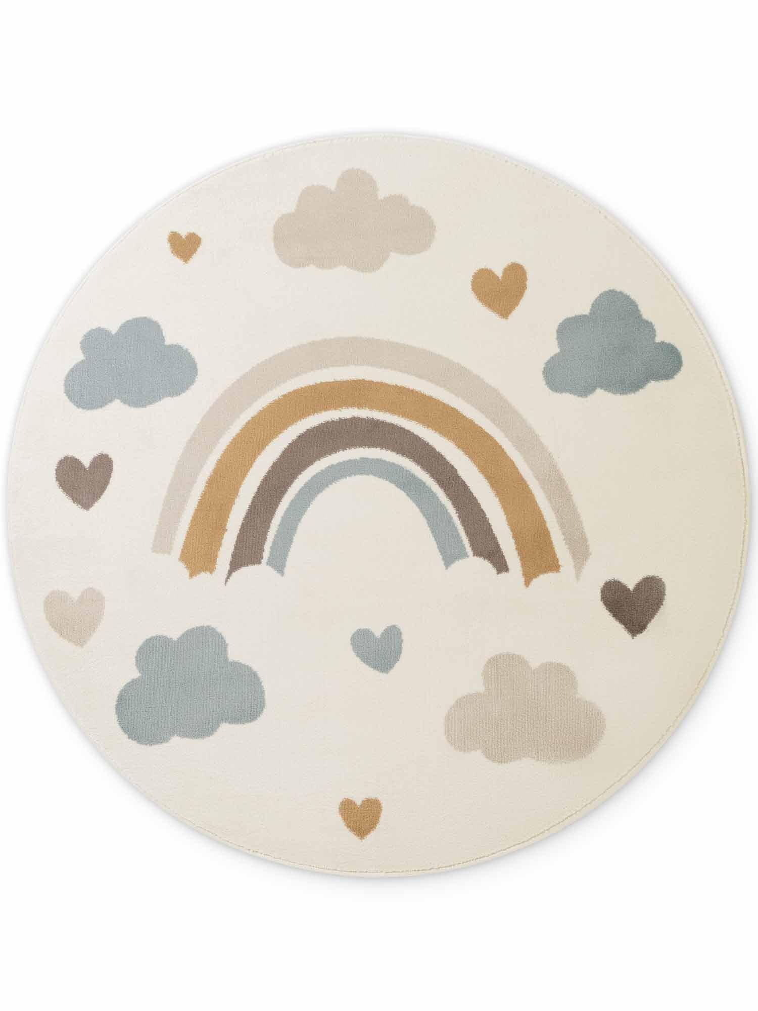 HANSE Home Kinderteppich »Skyla« rund 10 mm Höhe Pflegeleicht, Weich, Kinderzimmer, Spielteppich, Spielunterlage