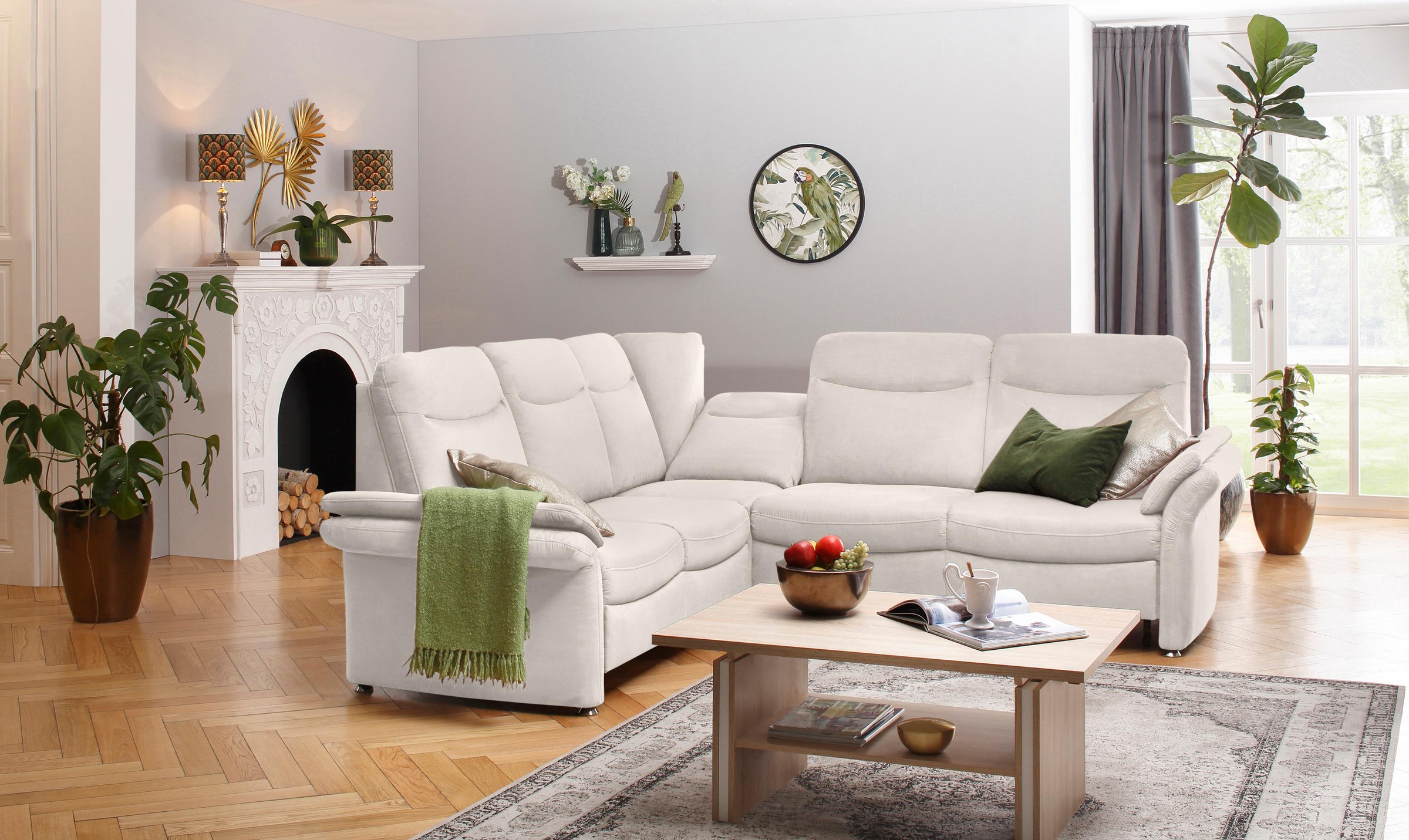 Home affaire Ecksofa »Tahoma L-Form«, mit Armlehnfunktion, wahlweise Bettfu günstig online kaufen