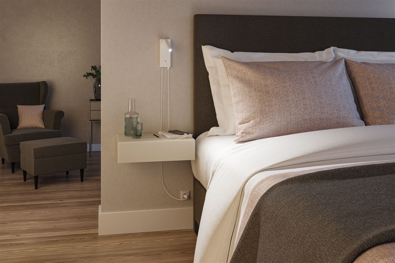 Paulmann LED Wandstrahler »Hulda« LED fest integriert, mit USB Ladebuchse 