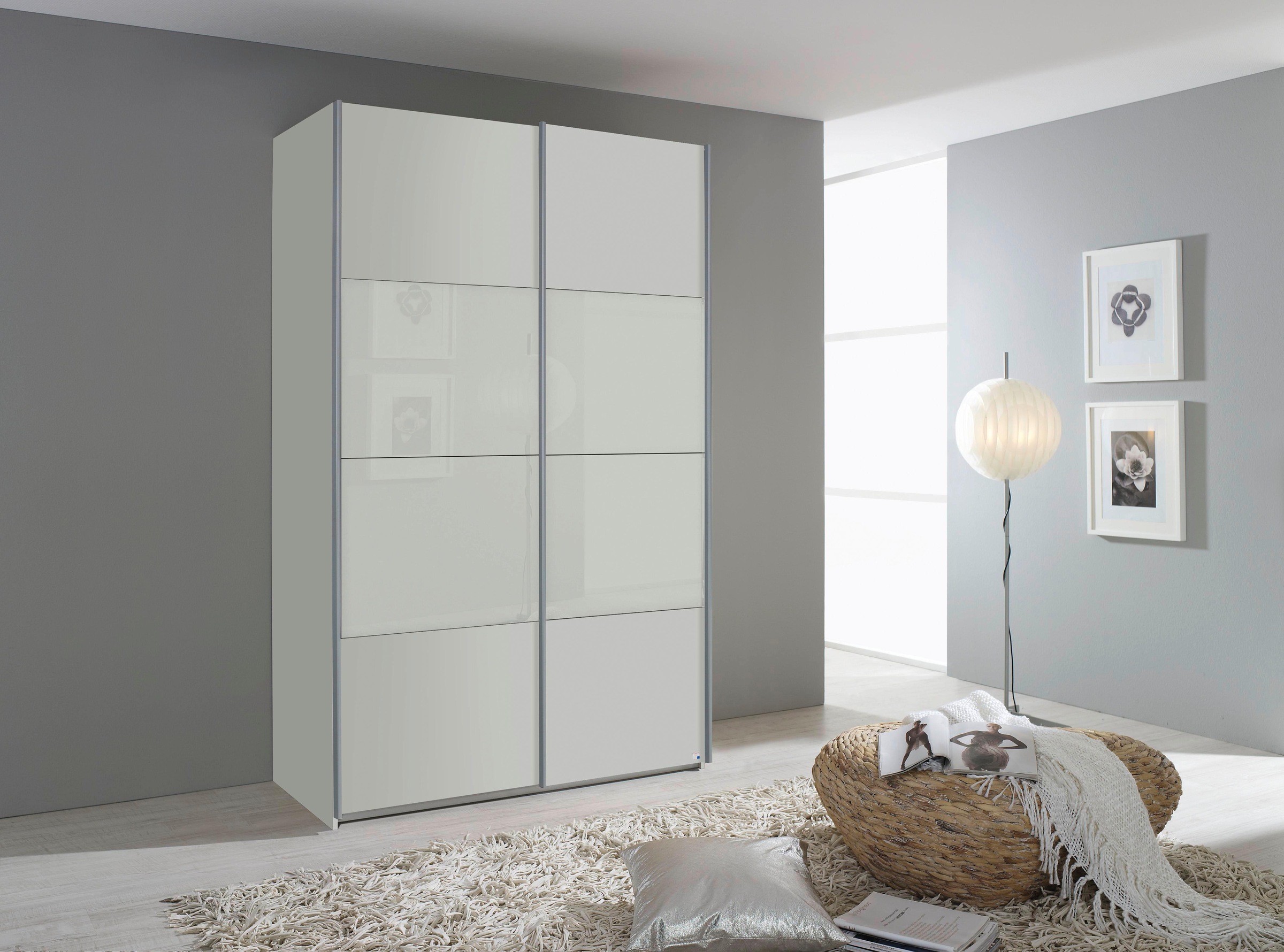rauch Schwebetürenschrank »Quadra Bestseller Schlafzimmerschrank in vielen Breiten«, Kleiderschrank Garderobenschrank Schrank mit Glaselementen