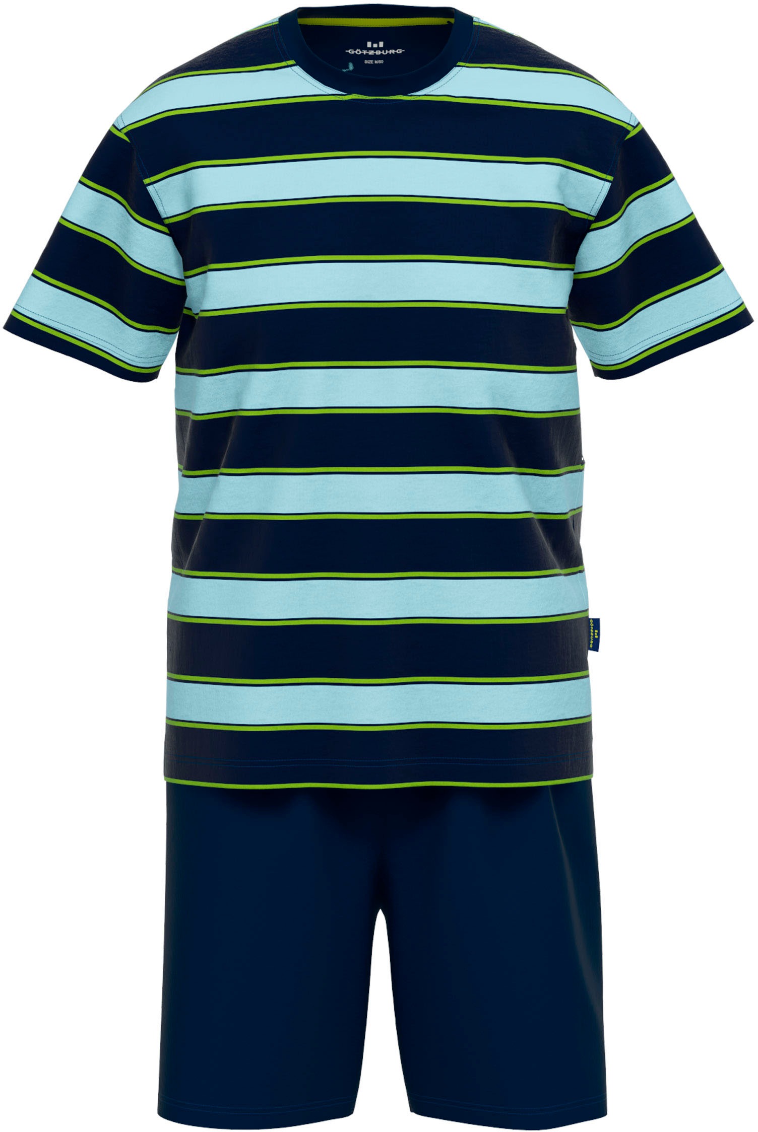 GÖTZBURG Shorty 2 tlg. Kurzarm, Rundhalsausschnitt, kurze Hose, Baumwolle