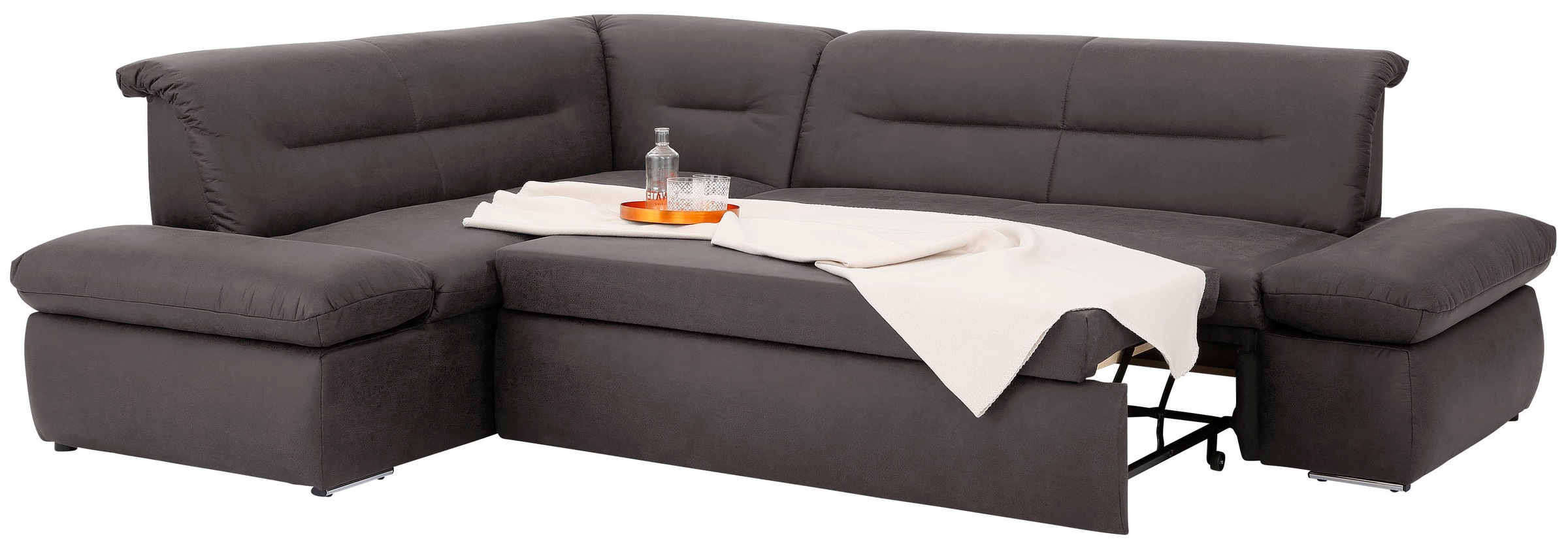 INOSIGN Ecksofa »Avesa L-Form«, Wahlweise mit Arm- und Bettfunktion, B/T/H: 275/211/80 cm