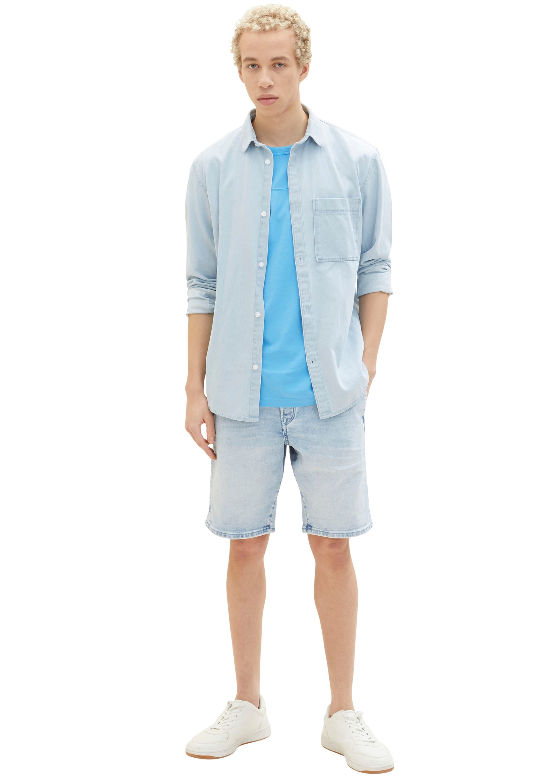 7. Bild von TOM TAILOR Denim Jeansshorts, mit elastischem Tunnelzugbund