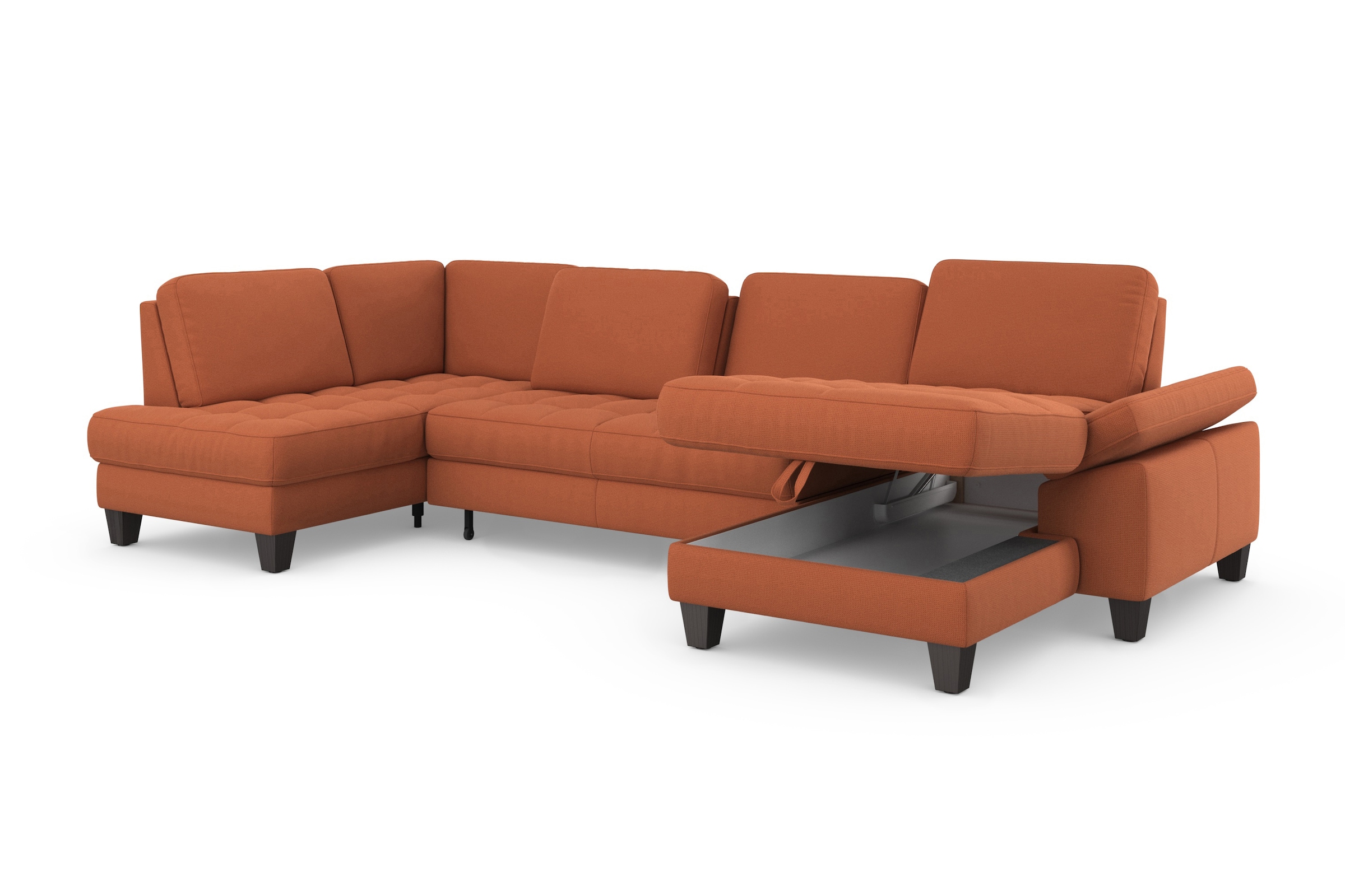 sit&more Wohnlandschaft »Westham U-Form«, wahlweise mit Bettfunktion, Bettkasten, Sitztiefenverstellung