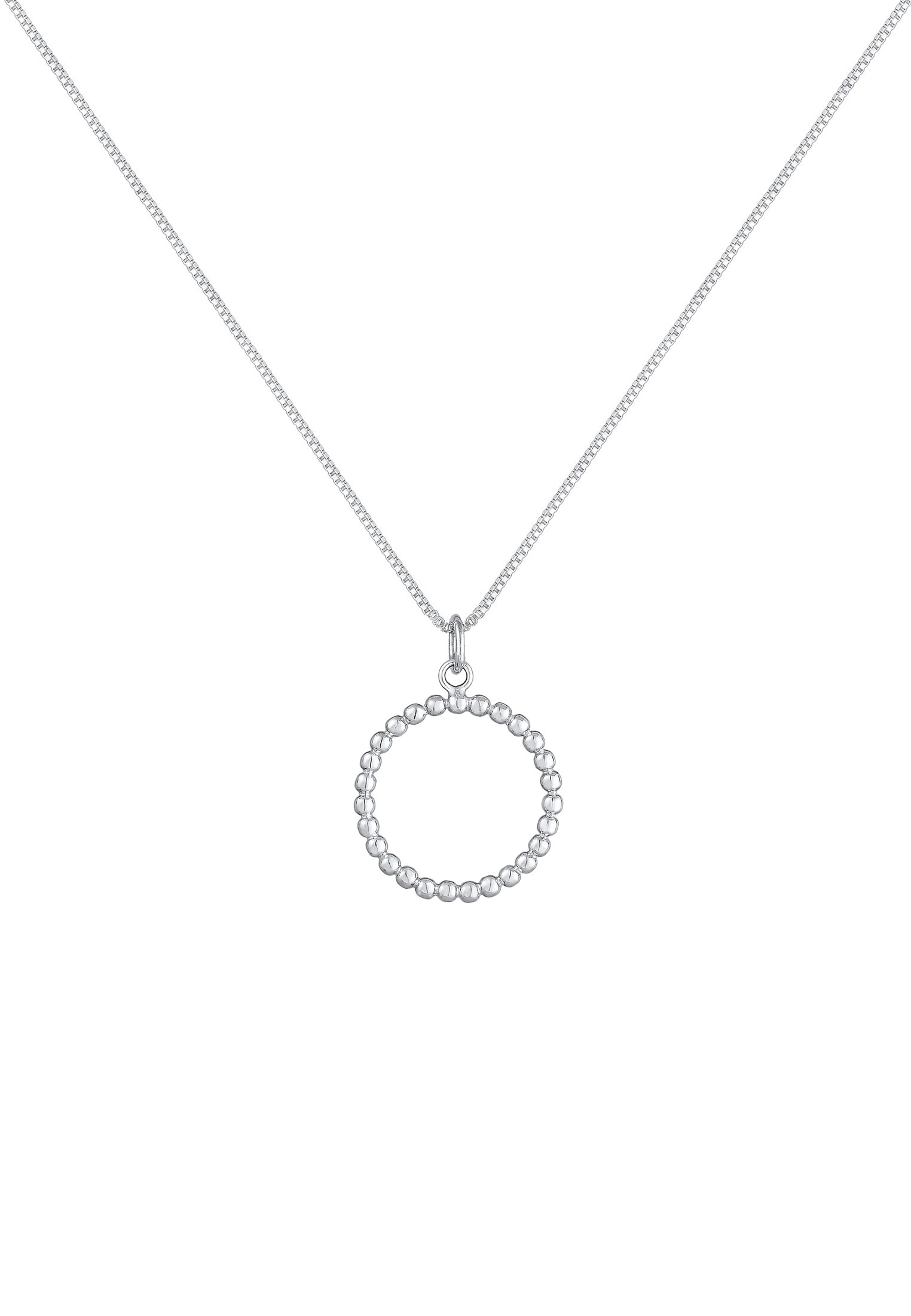 Elli Kette mit Anhänger »Box Chain Kreis Anhänger Geo Basic 925 Silber«