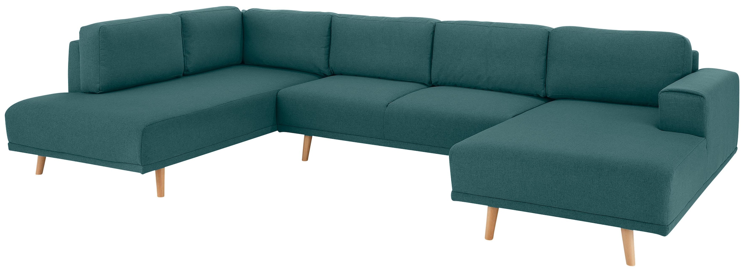 Home affaire Wohnlandschaft »Lasse U-Form«, im scandinavischem Stil mit Holzfüßen