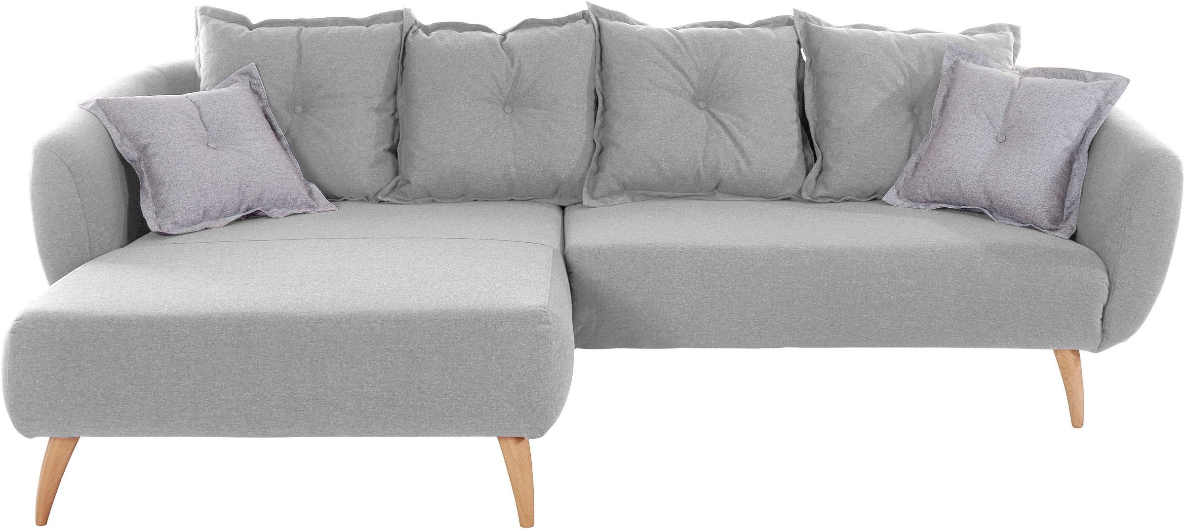 Home affaire Ecksofa »Baggio L-Form«, Zierkissen inklusive
