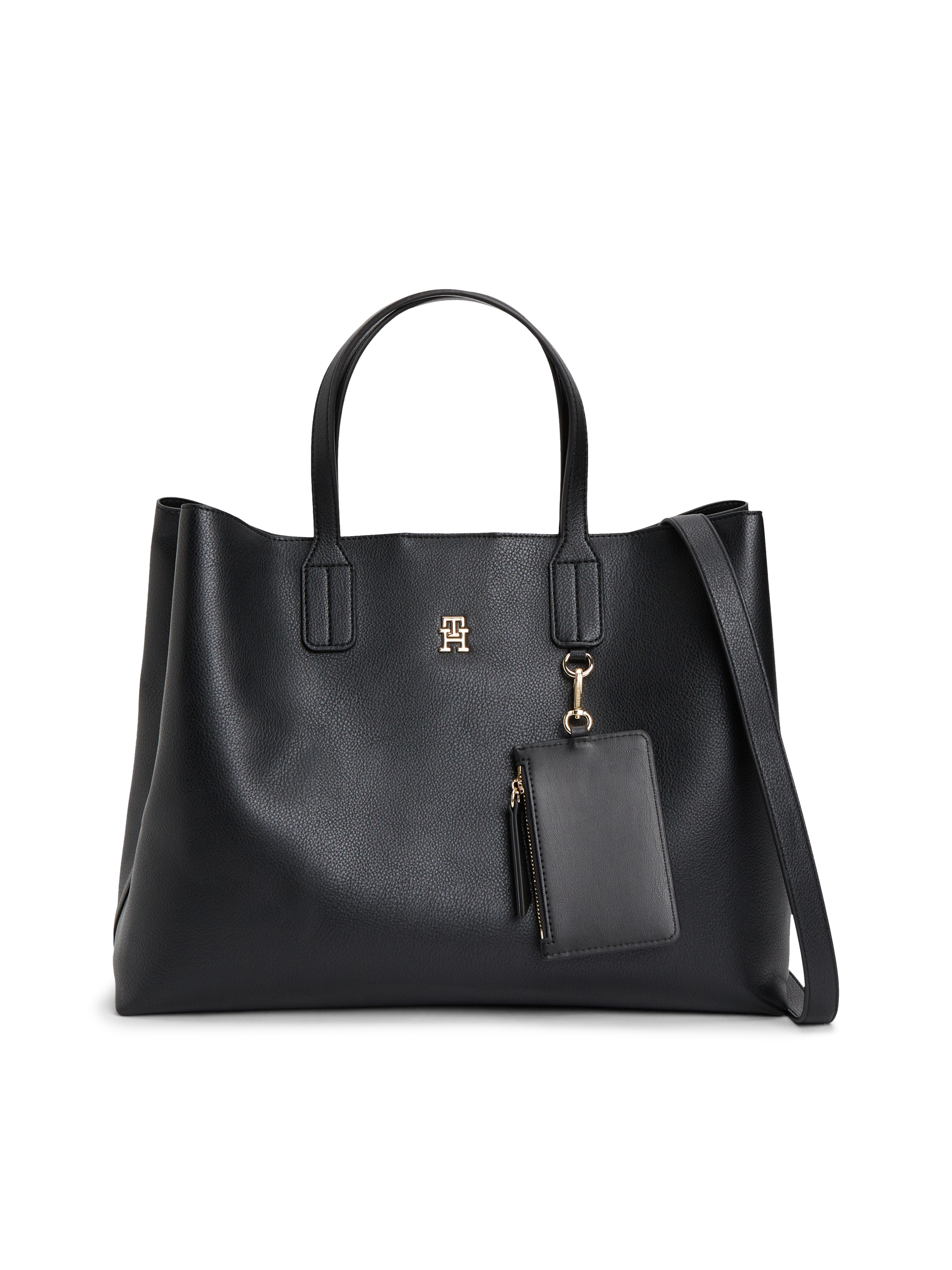 Tommy Hilfiger Henkeltasche »TH ICON SATCHEL« Damen Handtasche, Shopper, Satchel mit Taschenanhänger