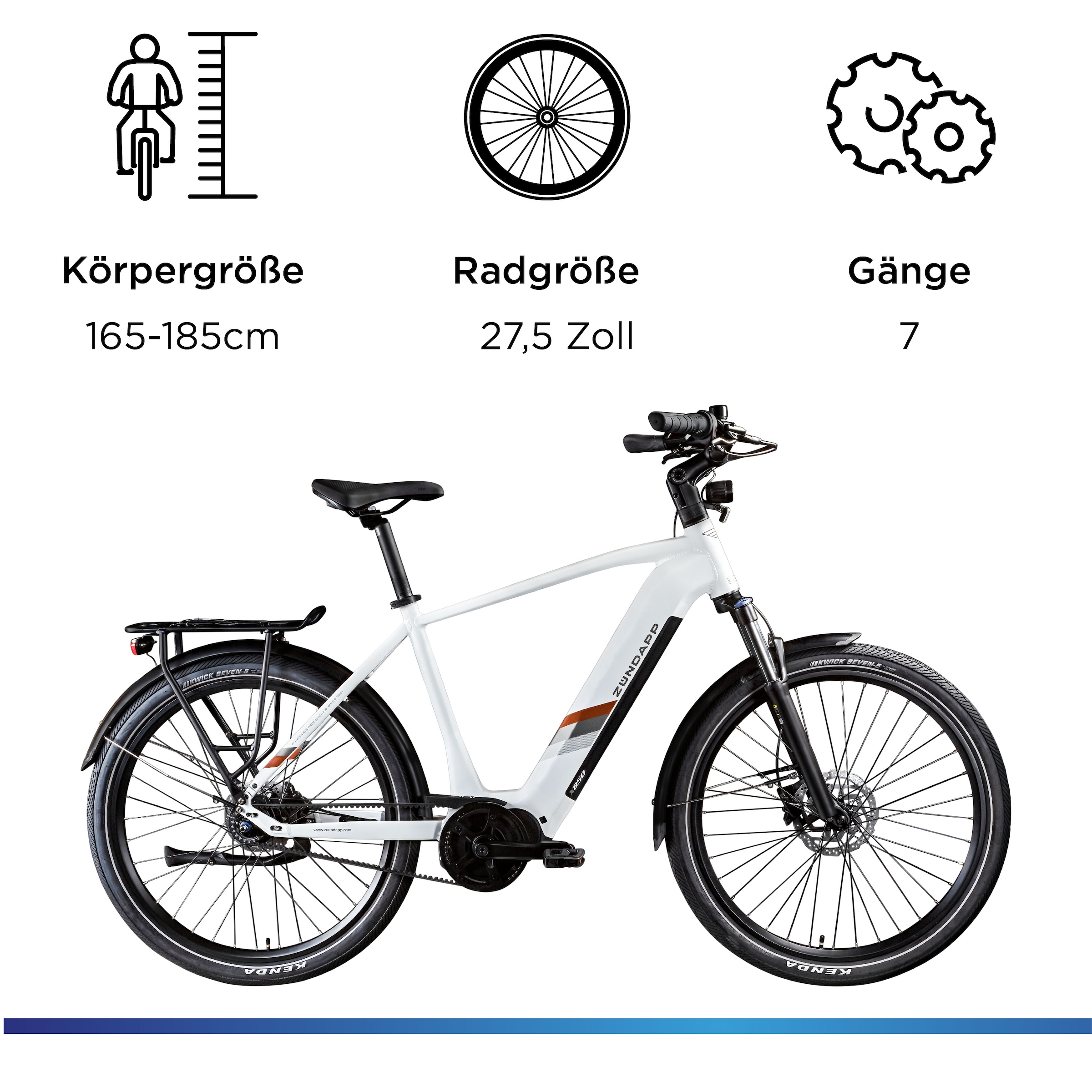 Zündapp »X850« 7 Gang Nabenschaltung Mittelmotor 250 W Pedelec, Elektrofahrrad für Damen und Herren