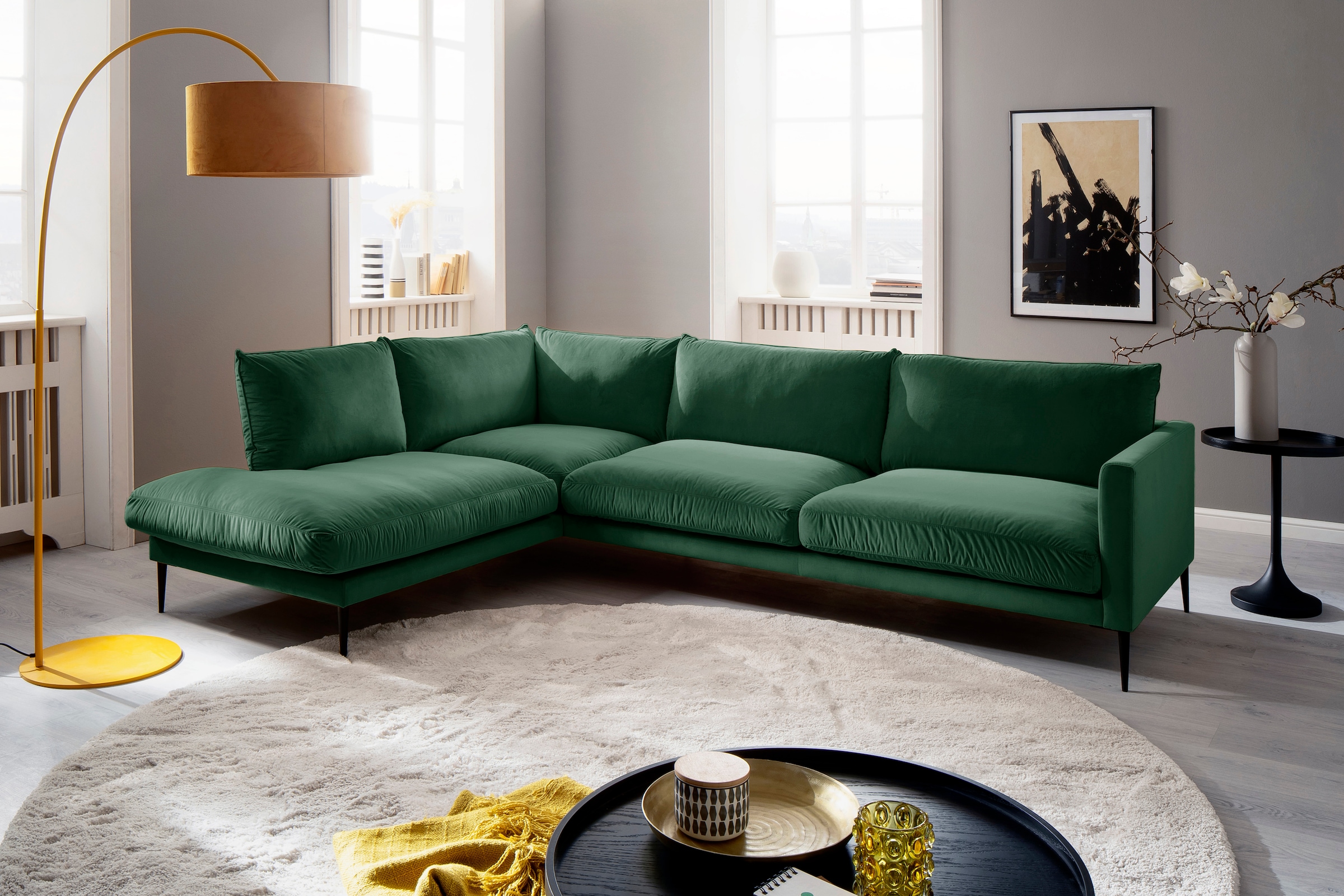 Trends by HG Polsterecke »Svea L-Form«, Ottomane rechts oder links, mit Met günstig online kaufen