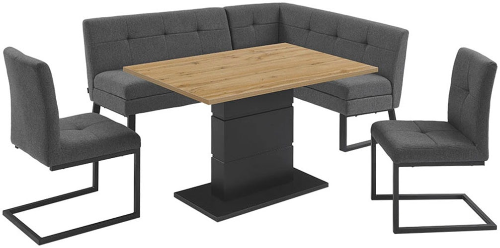 Home affaire Esszimmerstuhl »Geranie Freischwinger, Schwingstuhl« (Set) 2 Stk.mit 3D-Steppung, robustes Gestell, hochwertiger Stoff