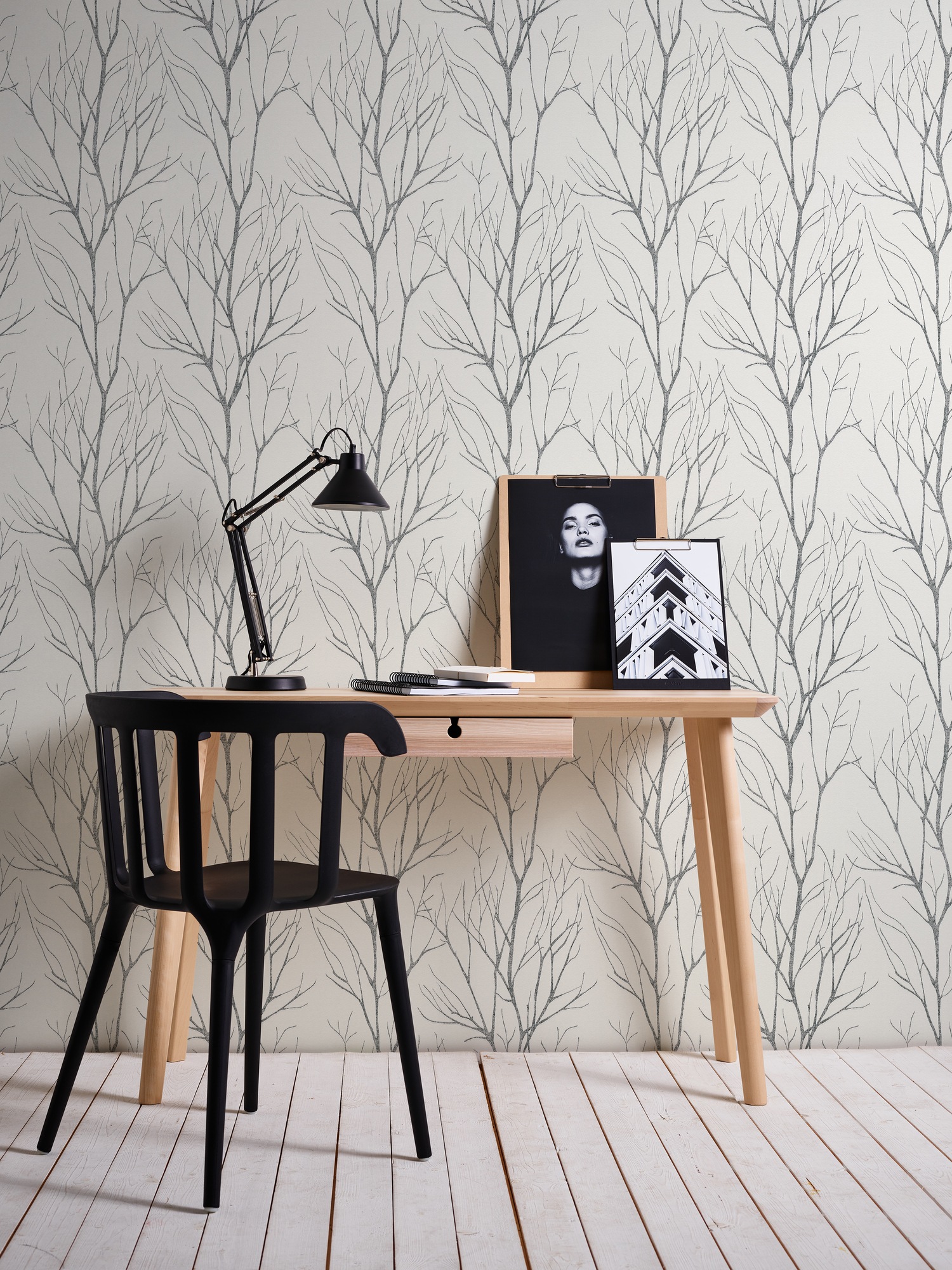 A.S. Création Vliestapete »Attractive 2 Tapete Äste«, matt-gemustert-neutral, Waldtapete Äste Baumtapete strukturiert Tapeten Flur Design Wandtapete