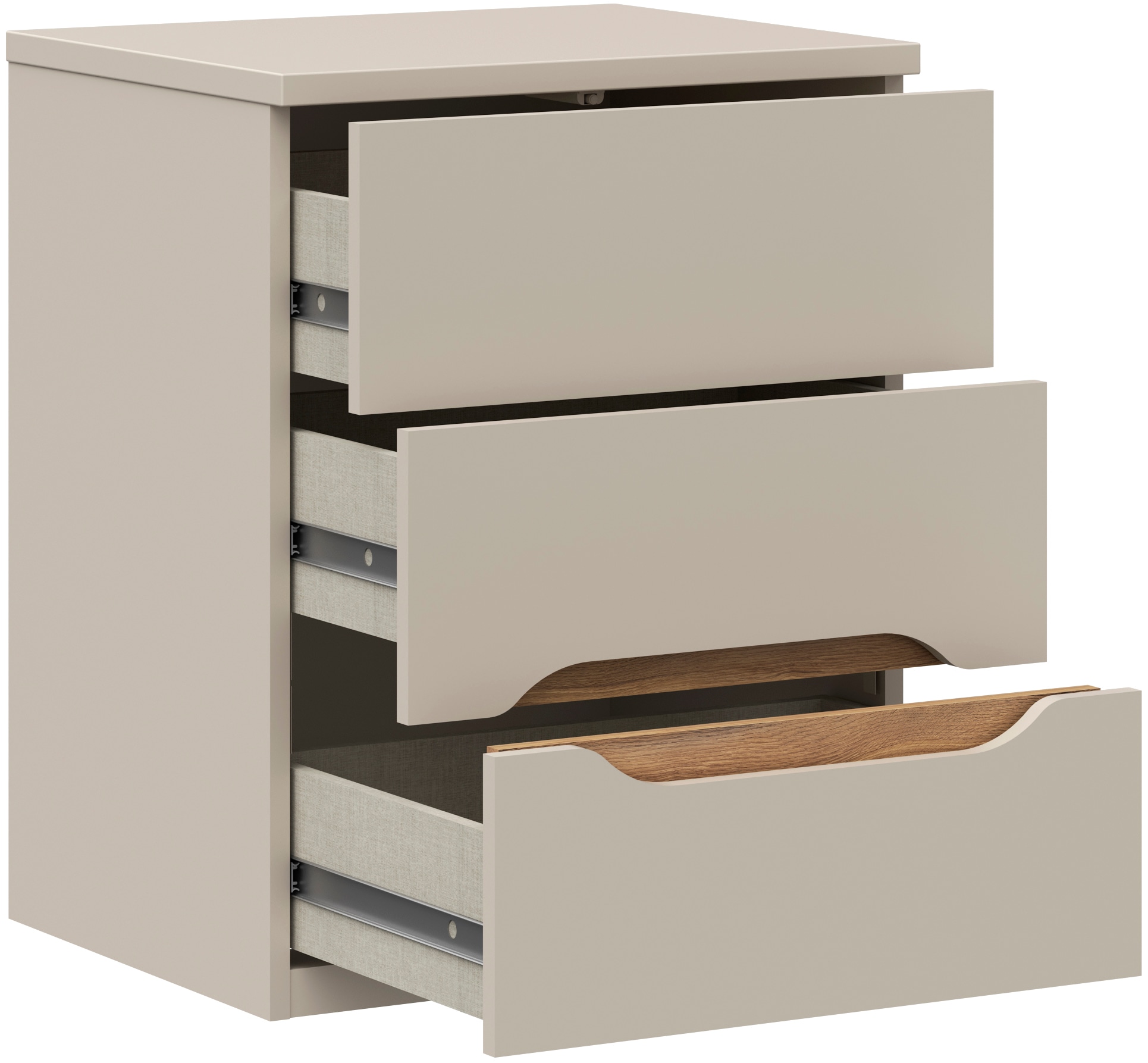 FORTE Nachtkommode B/H/T 50,4/63,5/41,5 cm  Nako passend zum Boxspringbett