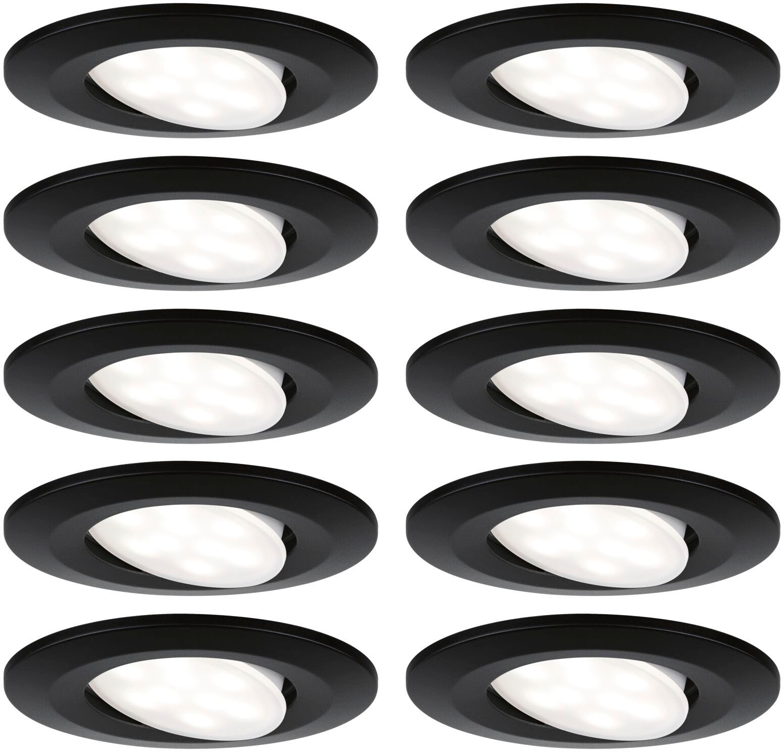 Paulmann LED Einbauleuchte »Calla 10x680lm 4000K 6W 230V schwarz matt IP65«, 10 flammig