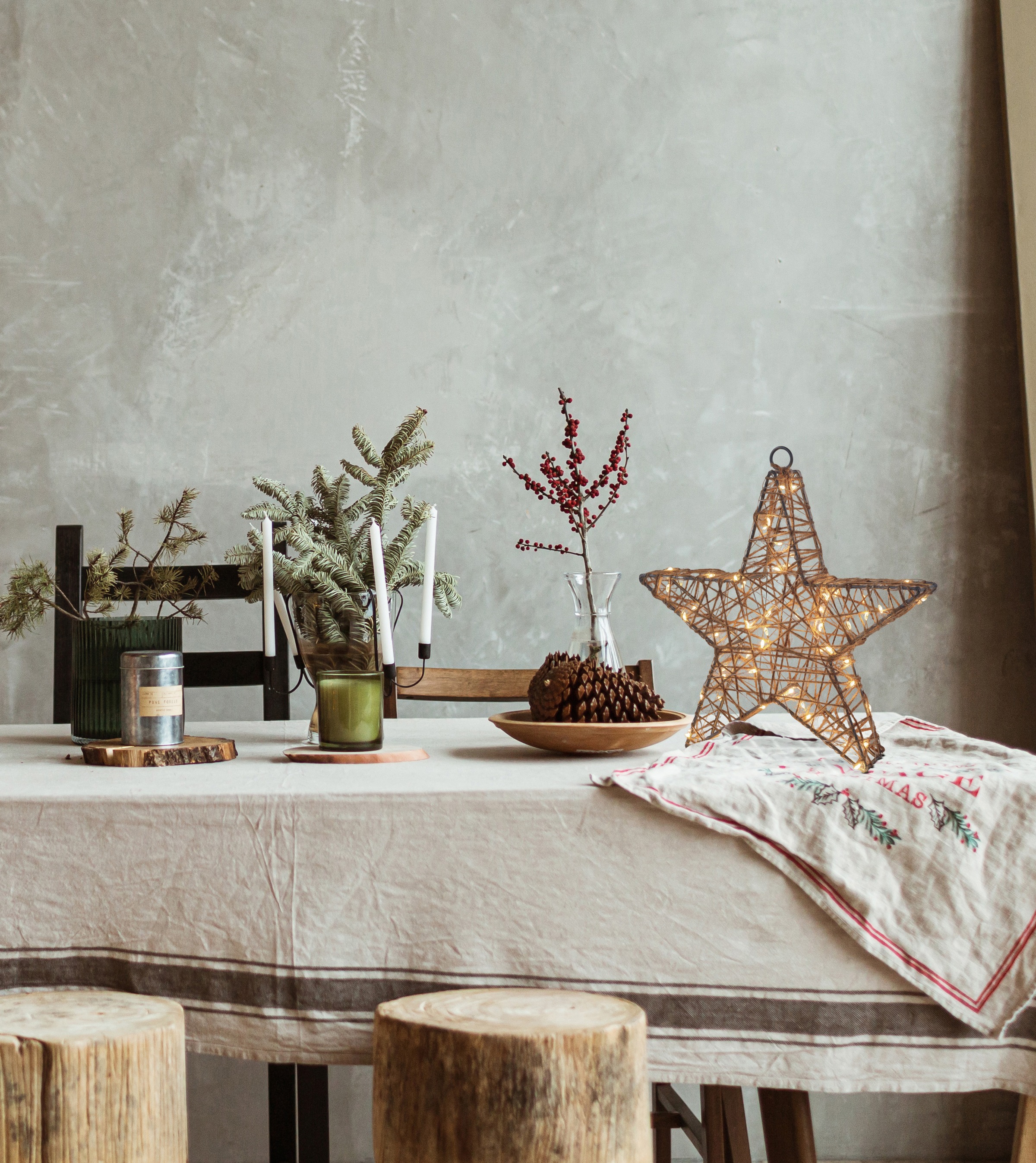 näve Dekolicht »Metallstern, Weihnachtsdeko«, 1 flammig, 2er Set Timer Eise günstig online kaufen