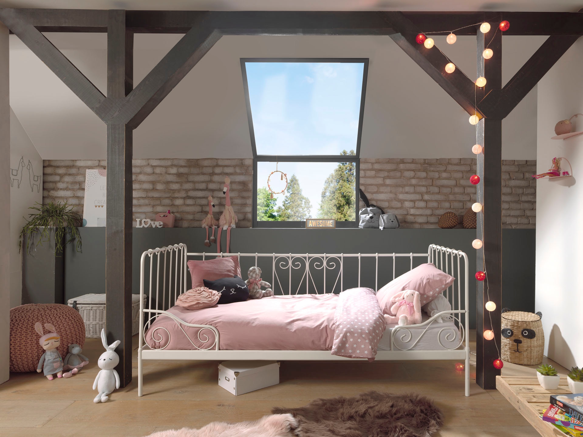 Vipack Jugendbett »Alice«, (Made in Europe), Metallbett, mit Lattenrost