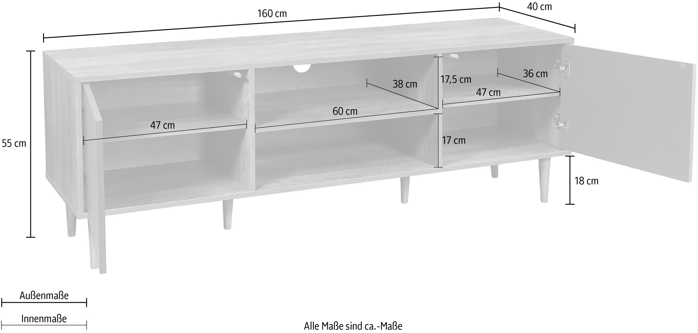 INOSIGN Lowboard »Adeen«, Kommode im zeitlosen Design